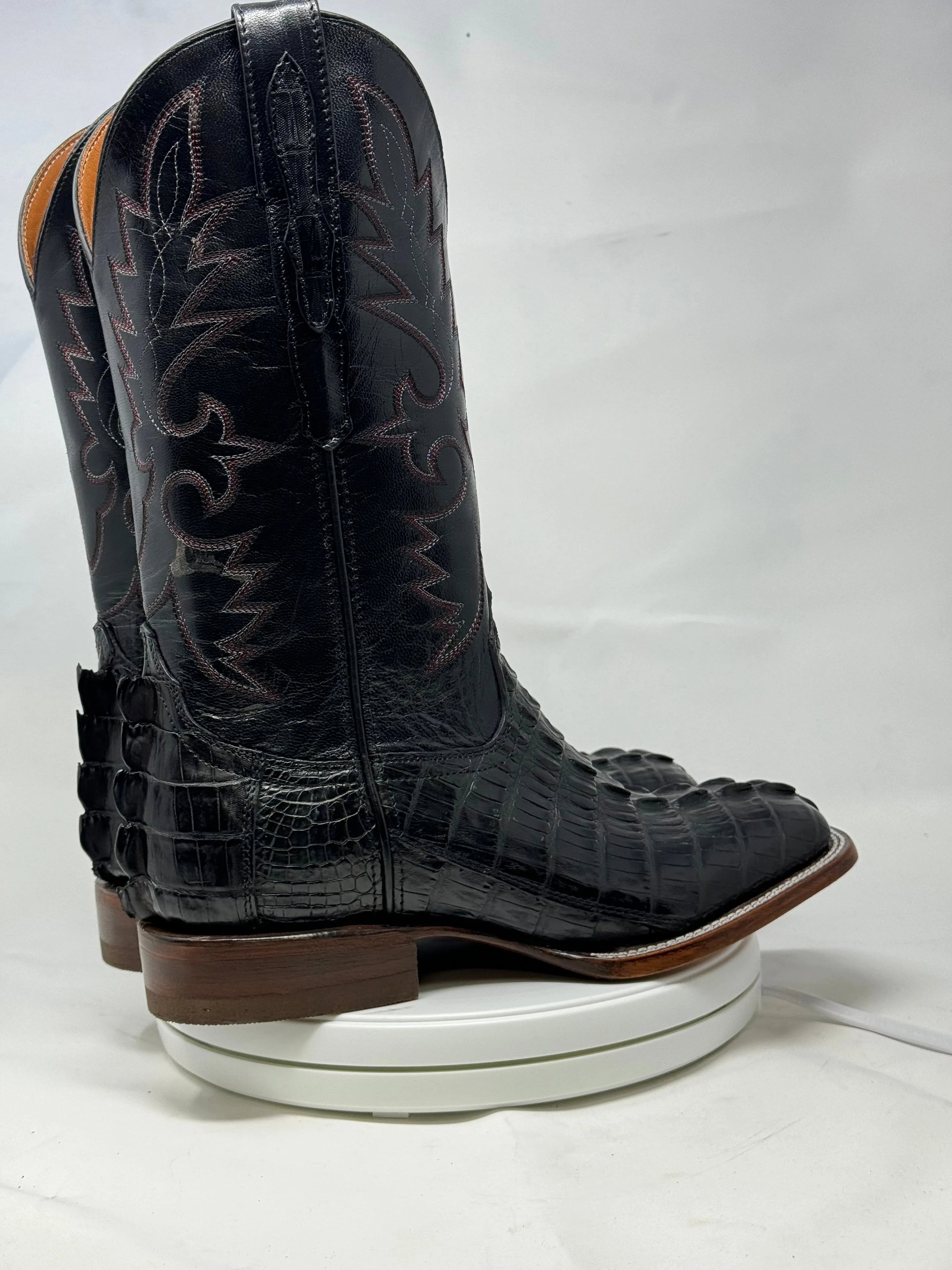 DJ2047 | Don Juan Boots Men's Caiman Tail Black H Toe P