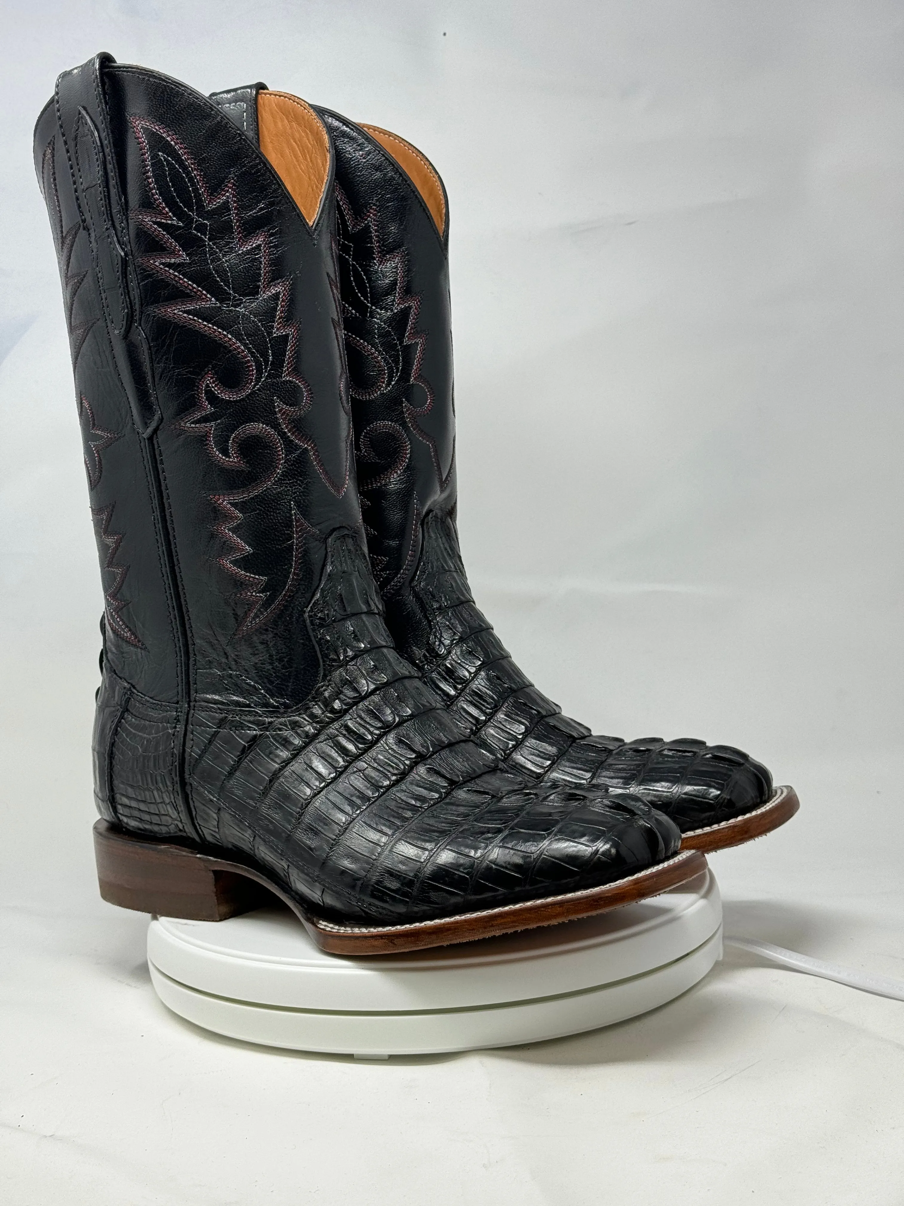 DJ2047 | Don Juan Boots Men's Caiman Tail Black H Toe P