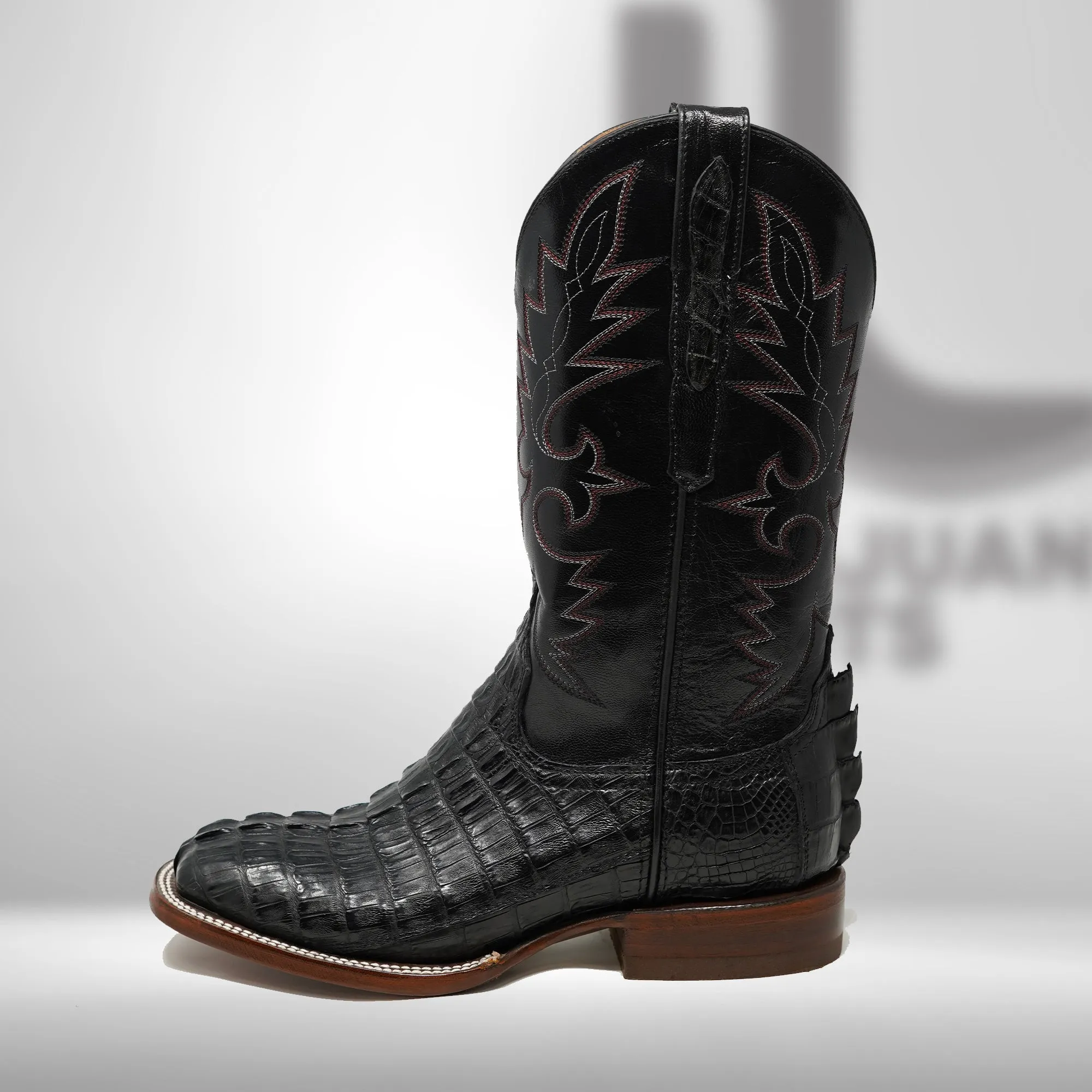 DJ2047 | Don Juan Boots Men's Caiman Tail Black H Toe P