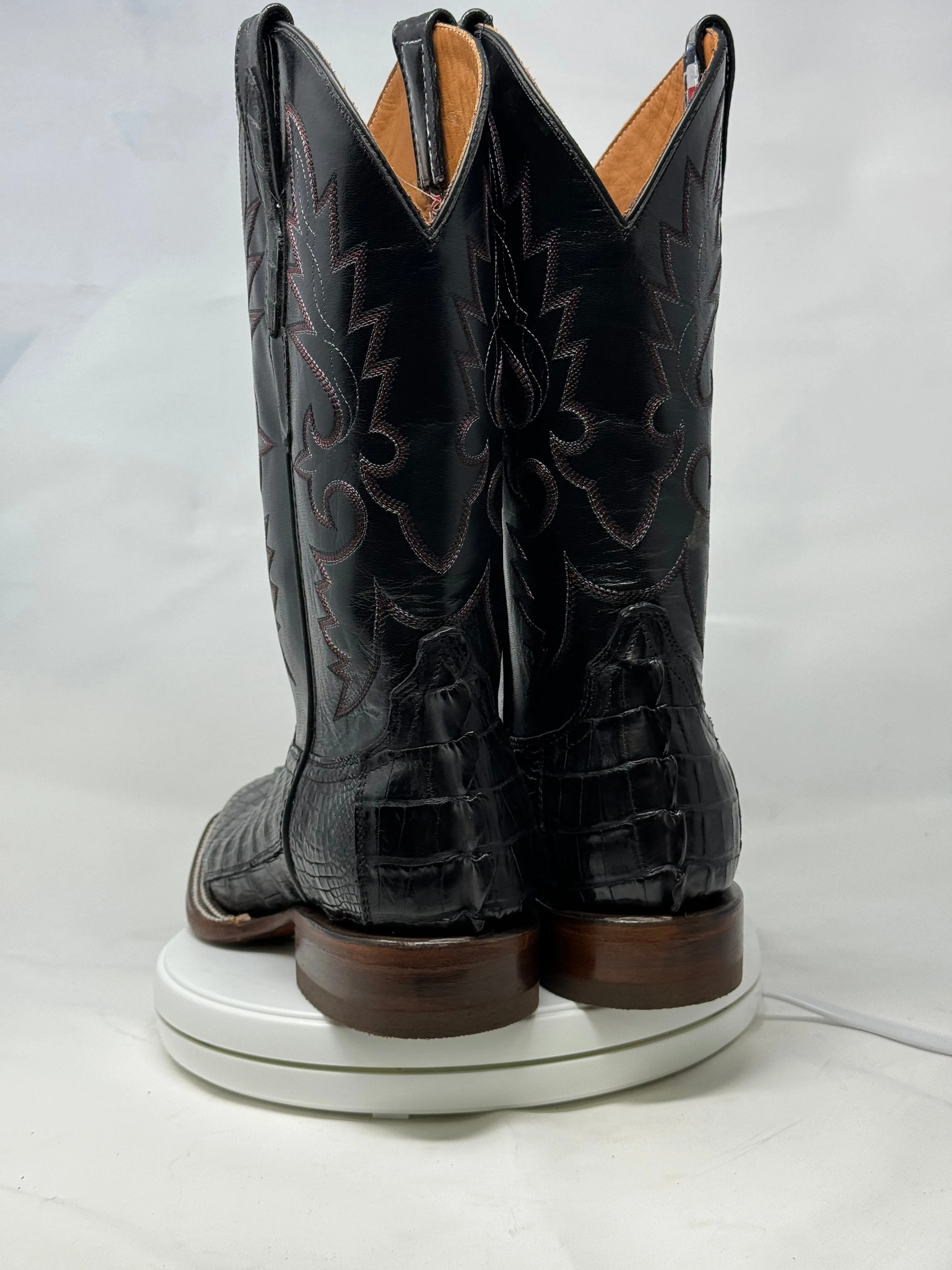 DJ2047 | Don Juan Boots Men's Caiman Tail Black H Toe P