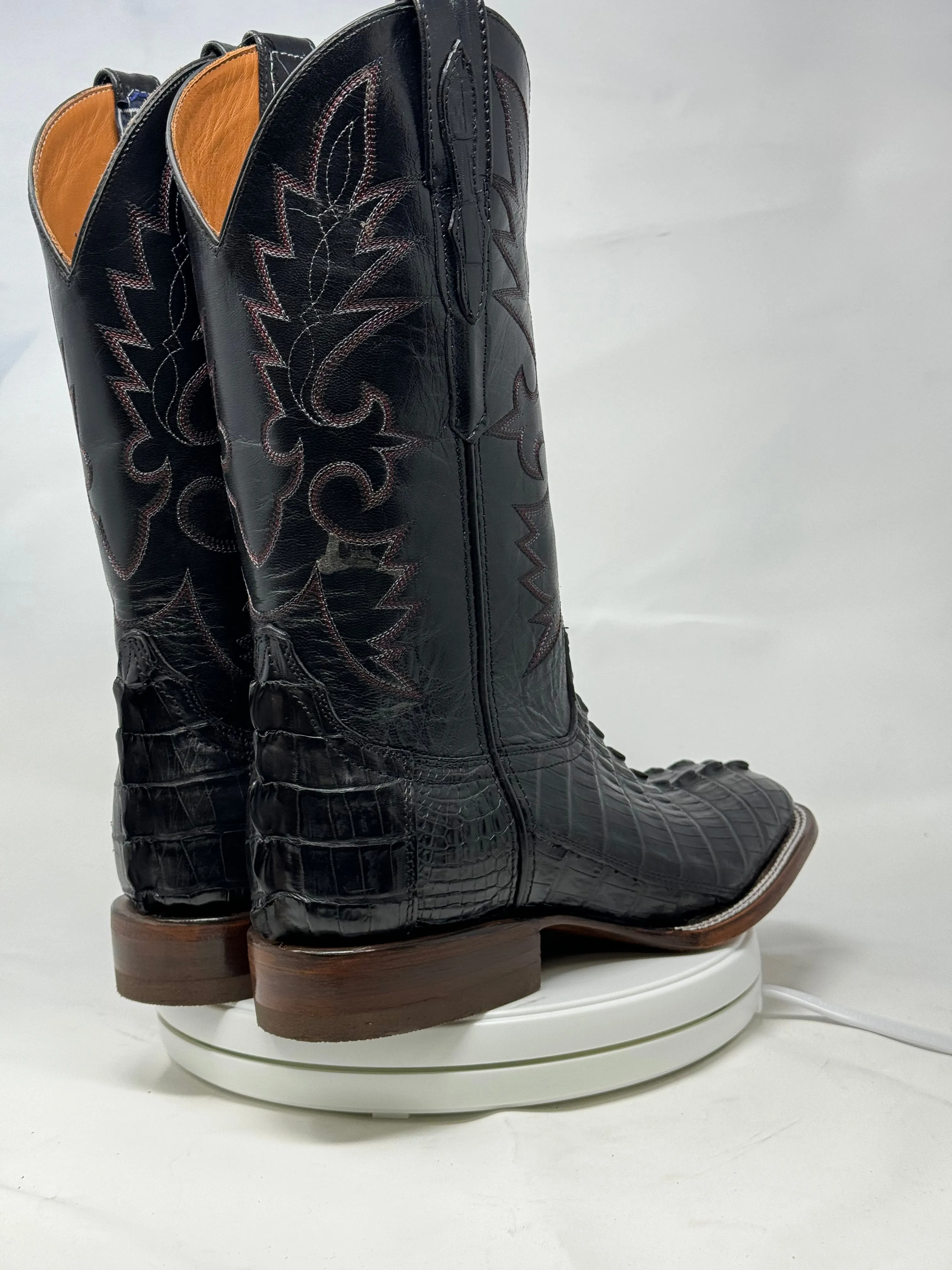 DJ2047 | Don Juan Boots Men's Caiman Tail Black H Toe P