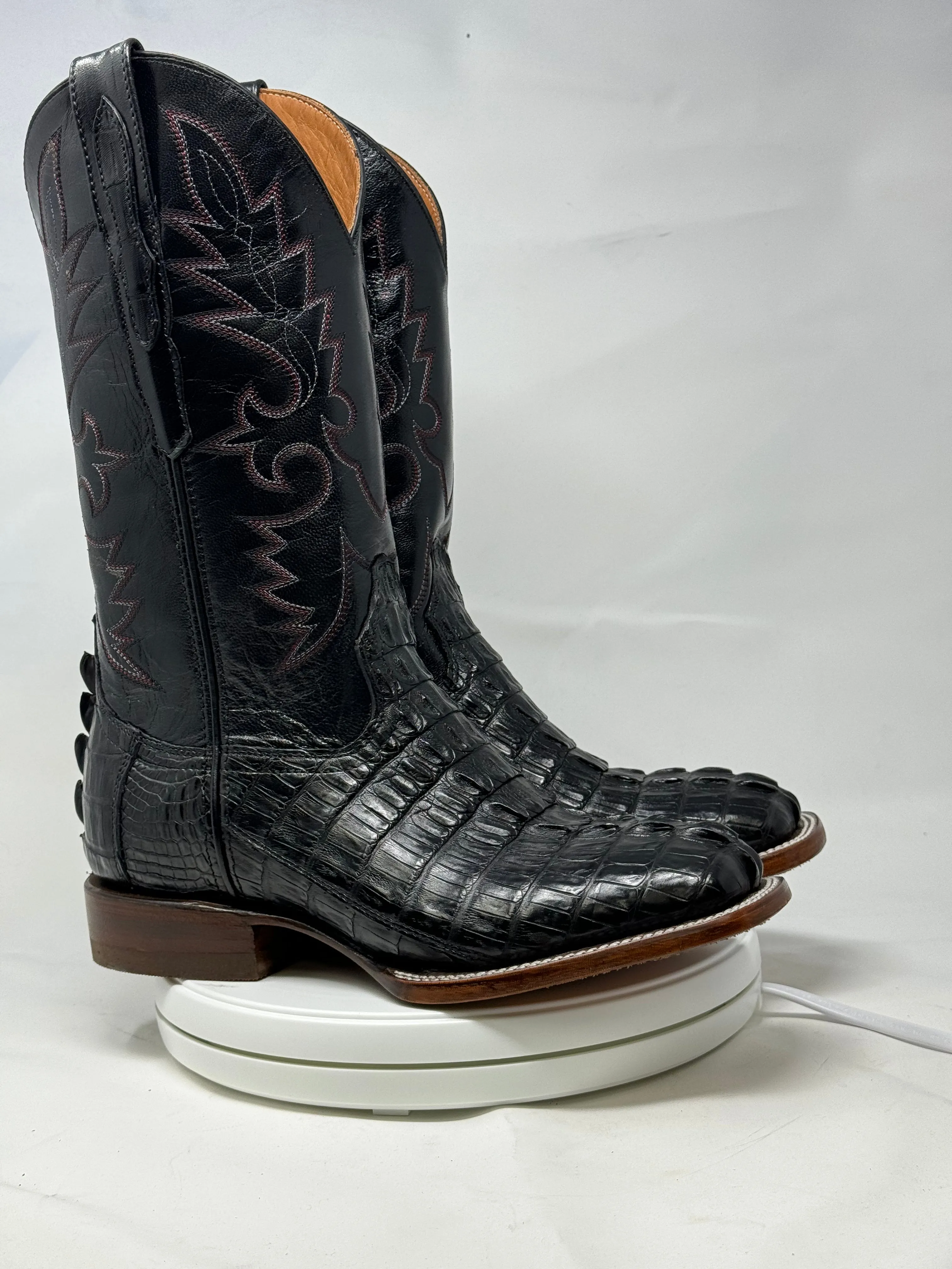 DJ2047 | Don Juan Boots Men's Caiman Tail Black H Toe P