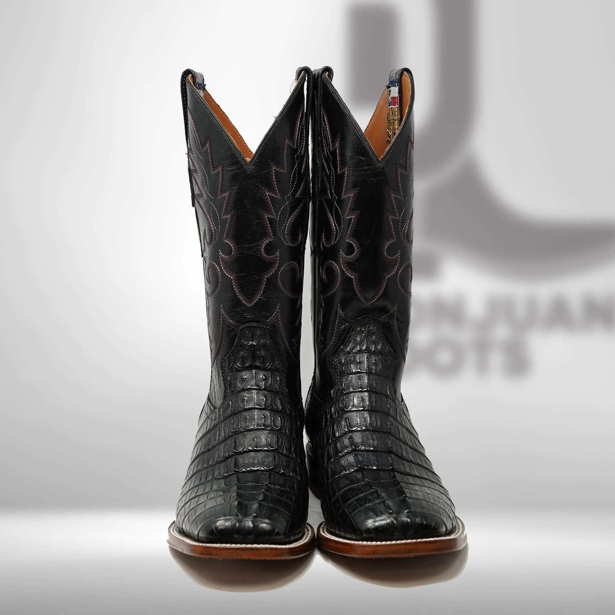 DJ2047 | Don Juan Boots Men's Caiman Tail Black H Toe P