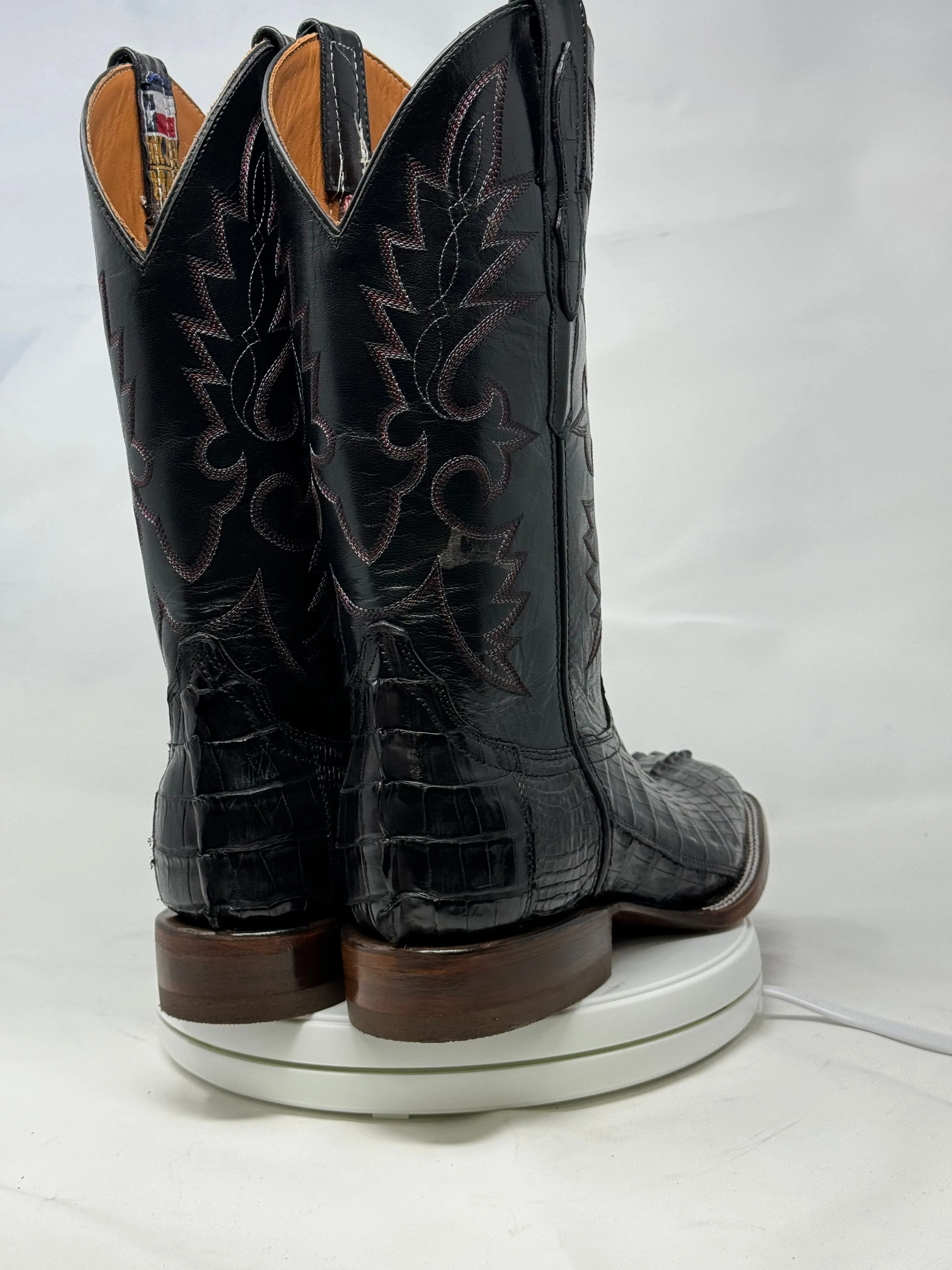 DJ2047 | Don Juan Boots Men's Caiman Tail Black H Toe P