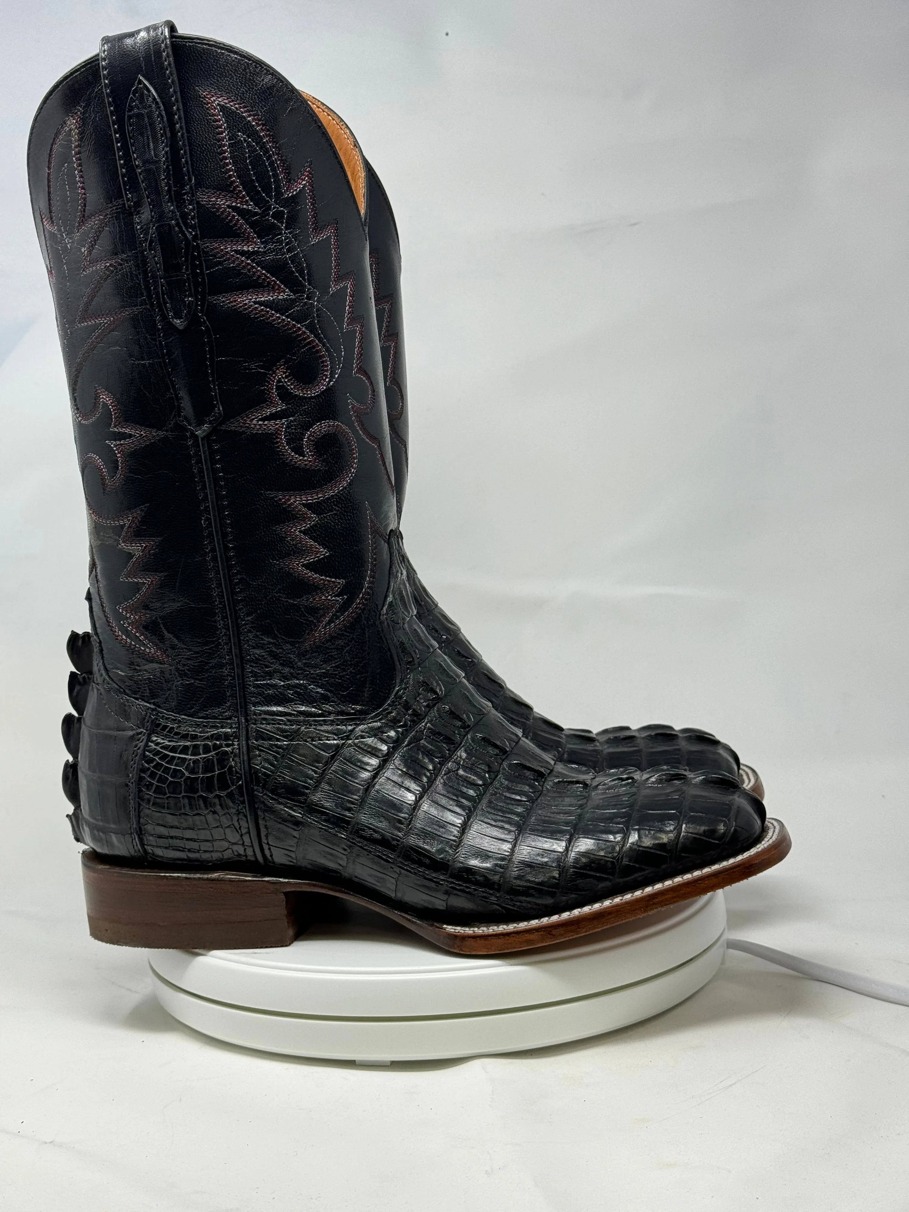 DJ2047 | Don Juan Boots Men's Caiman Tail Black H Toe P