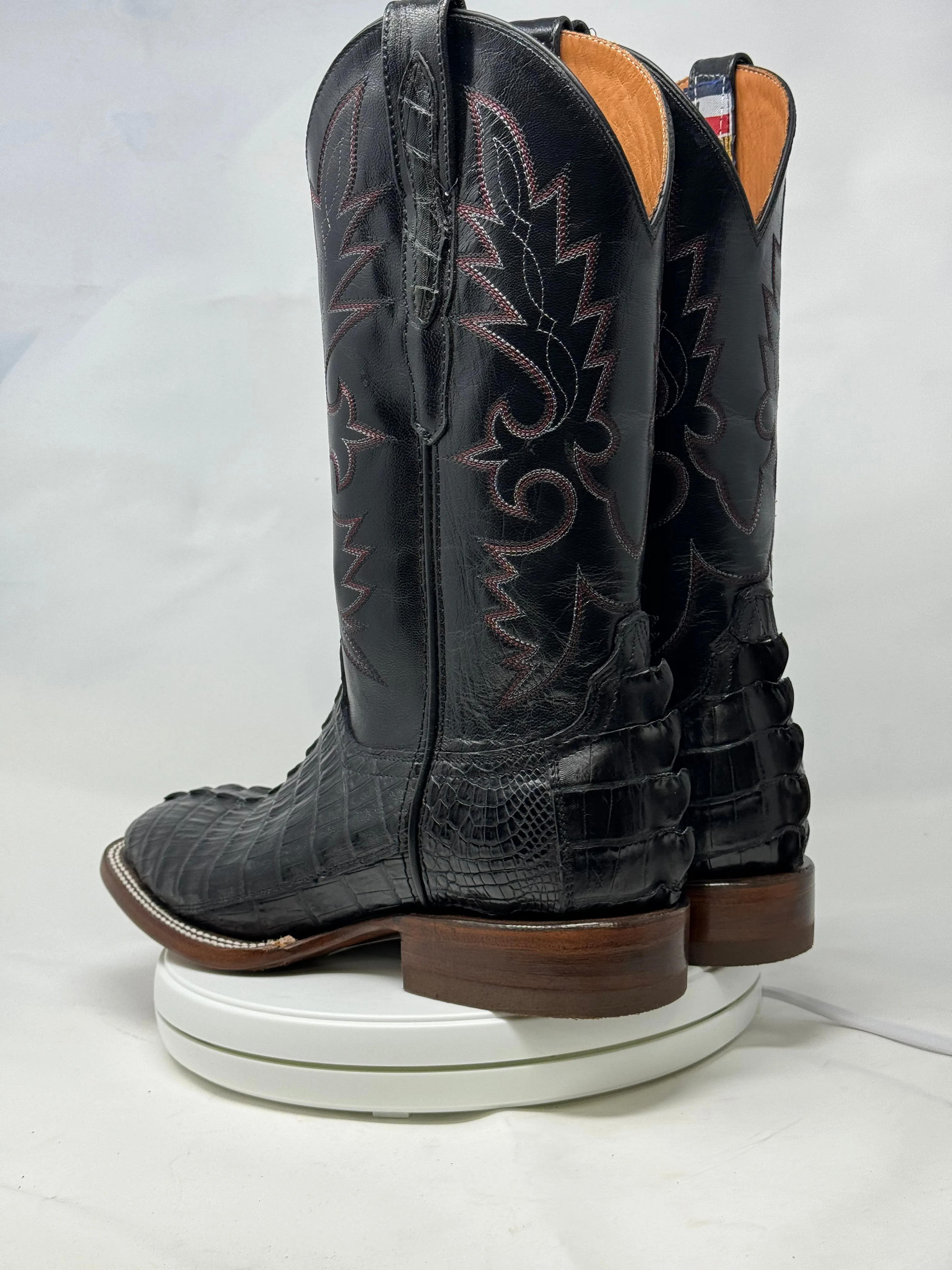 DJ2047 | Don Juan Boots Men's Caiman Tail Black H Toe P