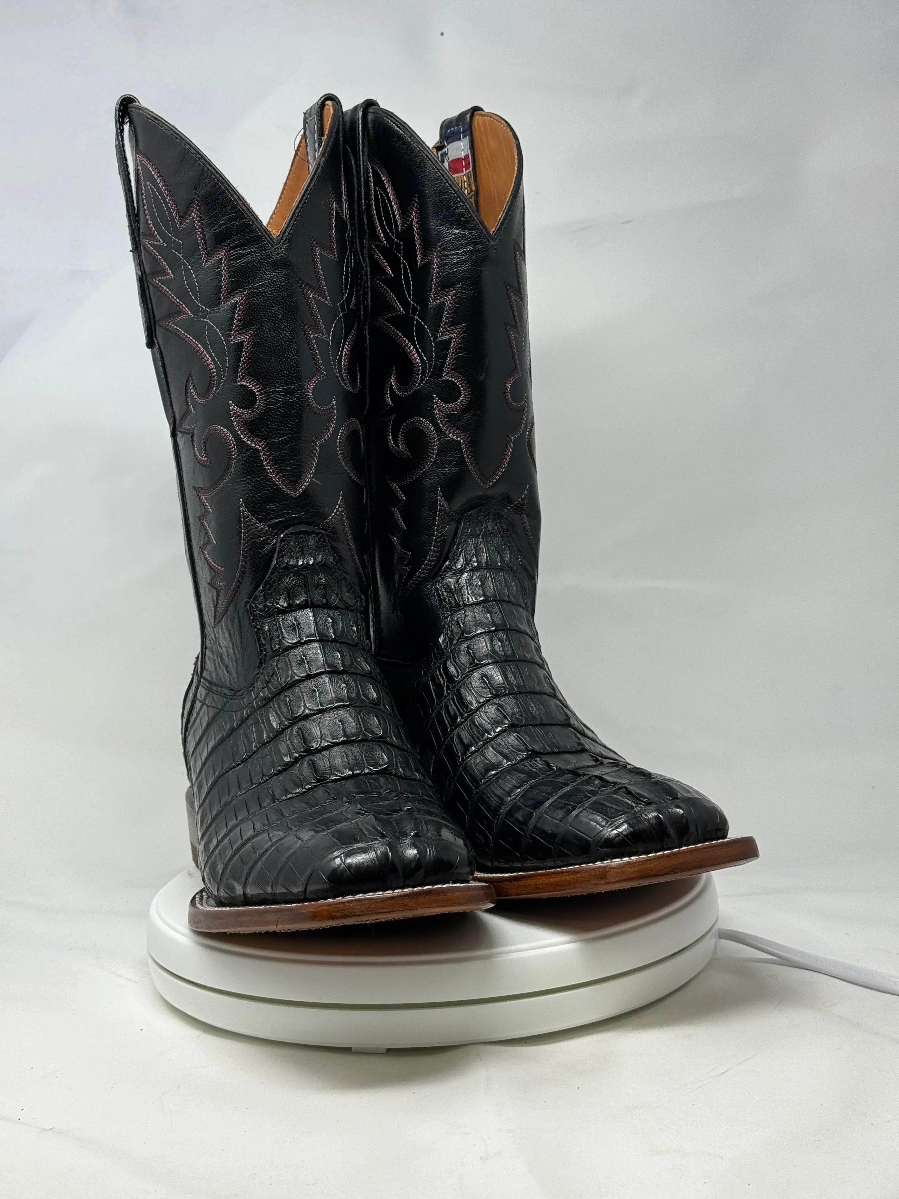 DJ2047 | Don Juan Boots Men's Caiman Tail Black H Toe P
