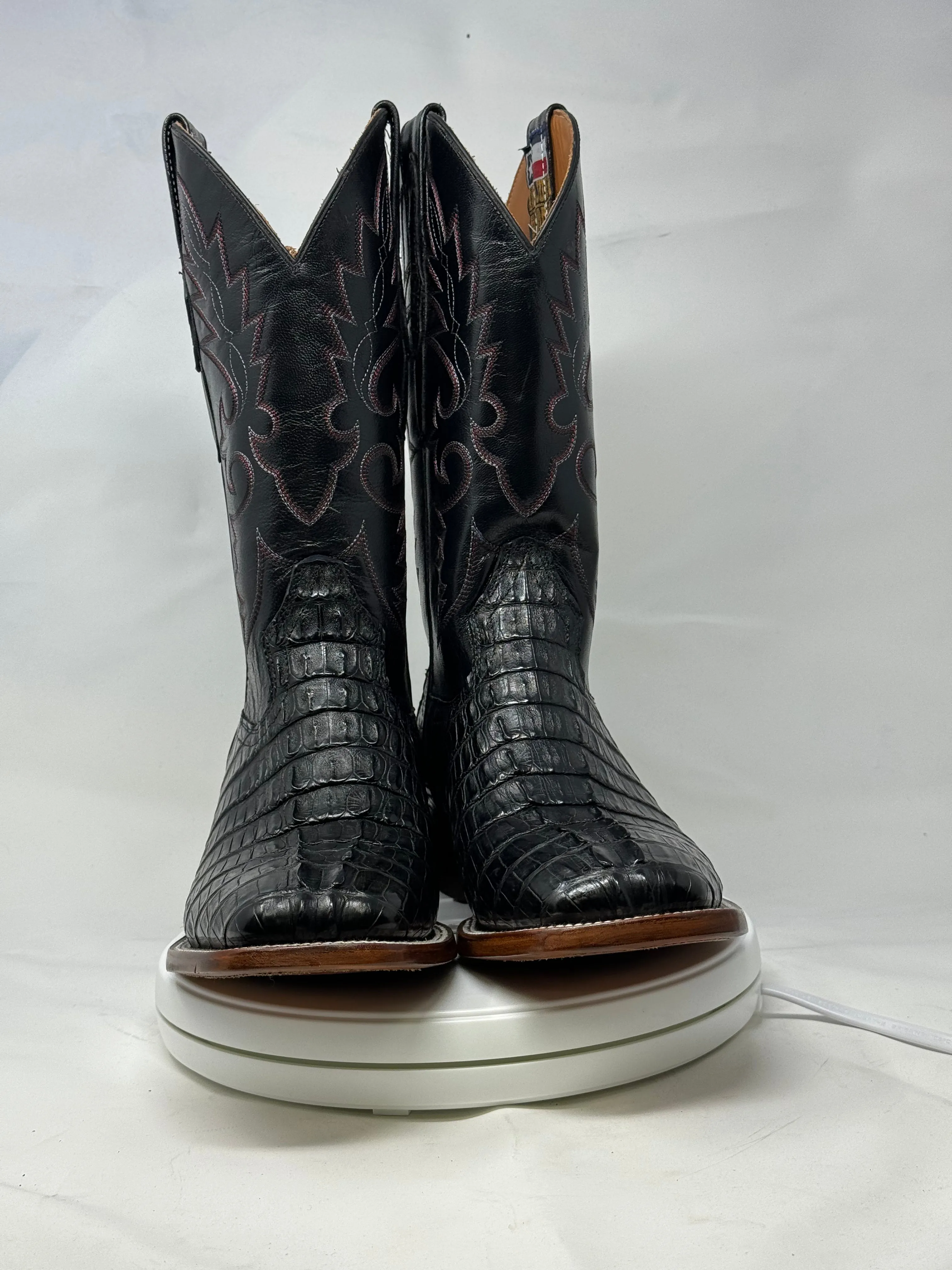 DJ2047 | Don Juan Boots Men's Caiman Tail Black H Toe P