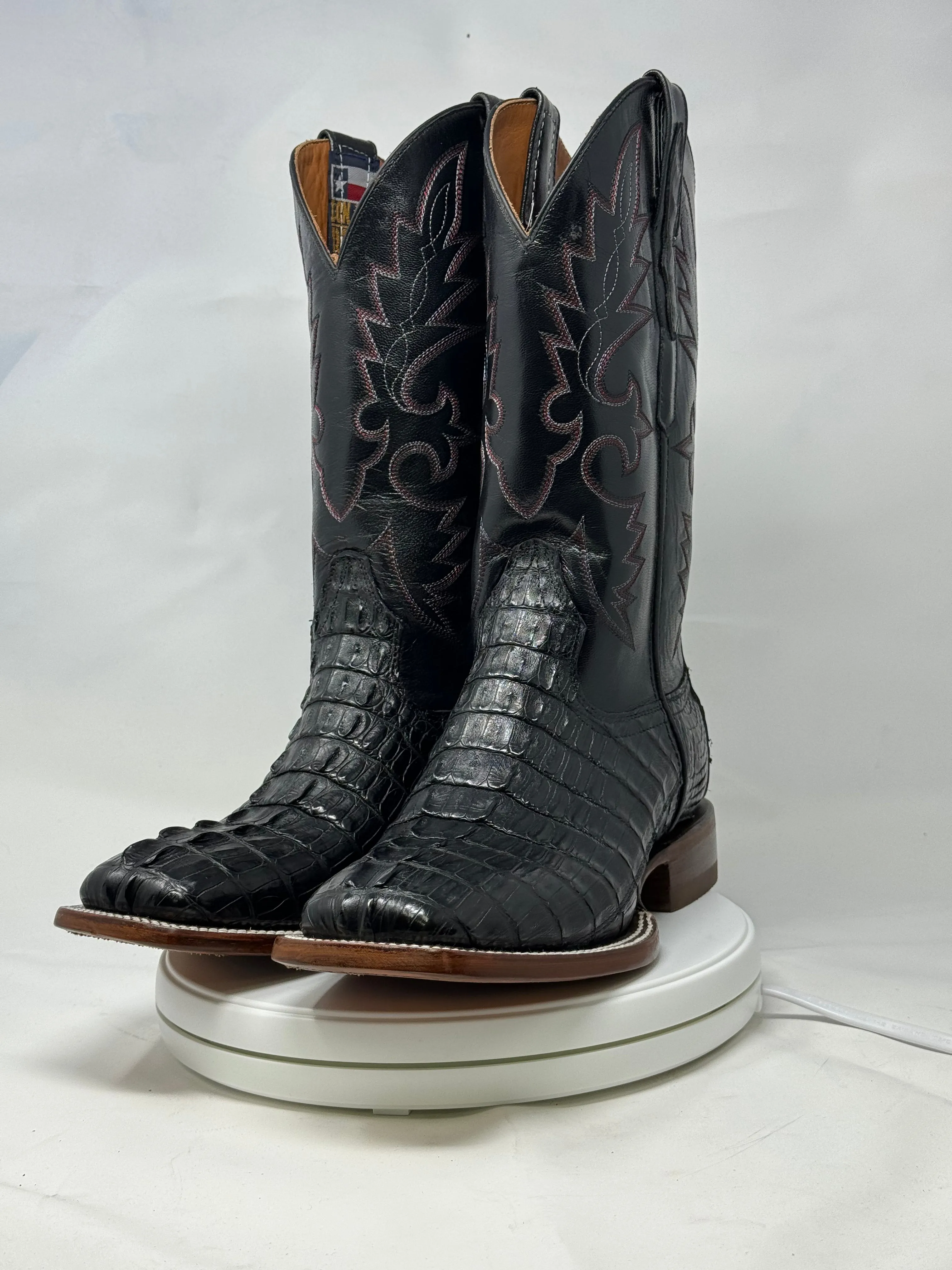 DJ2047 | Don Juan Boots Men's Caiman Tail Black H Toe P