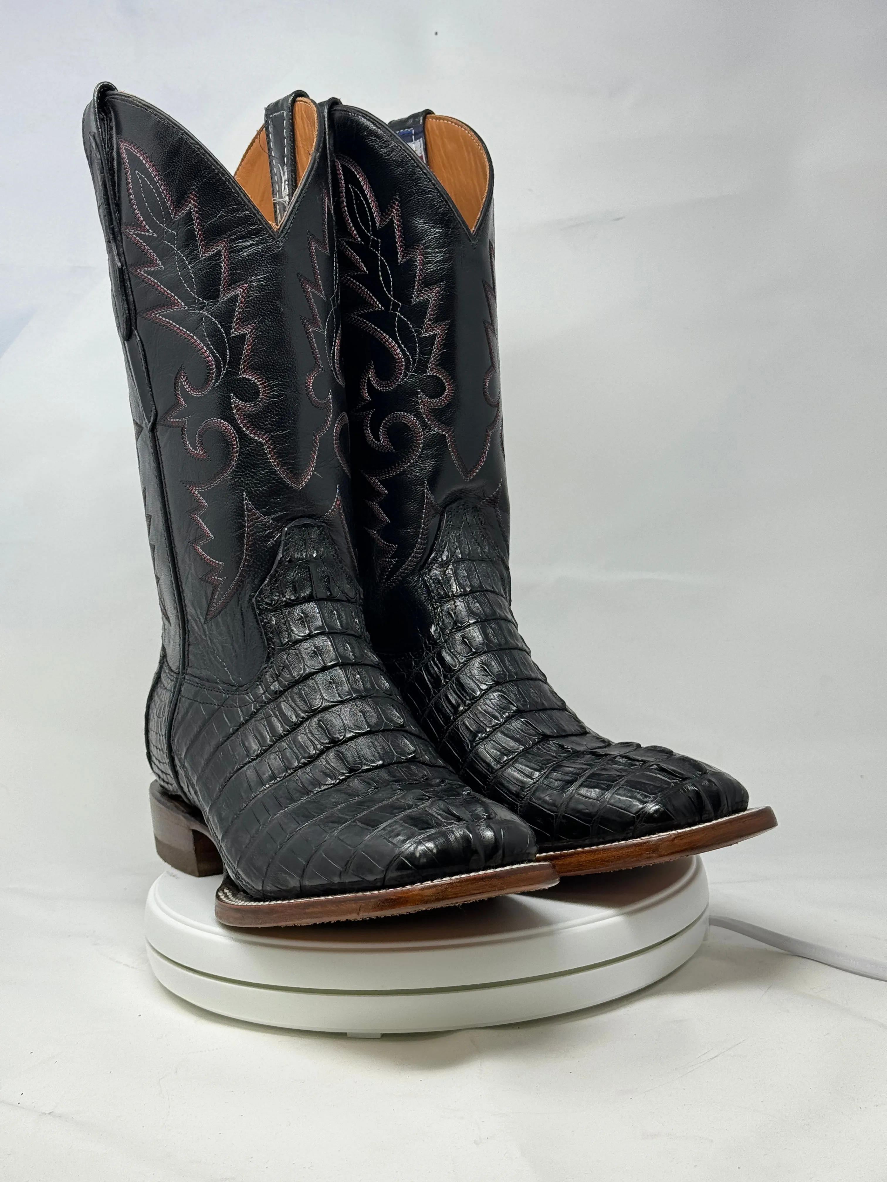 DJ2047 | Don Juan Boots Men's Caiman Tail Black H Toe P