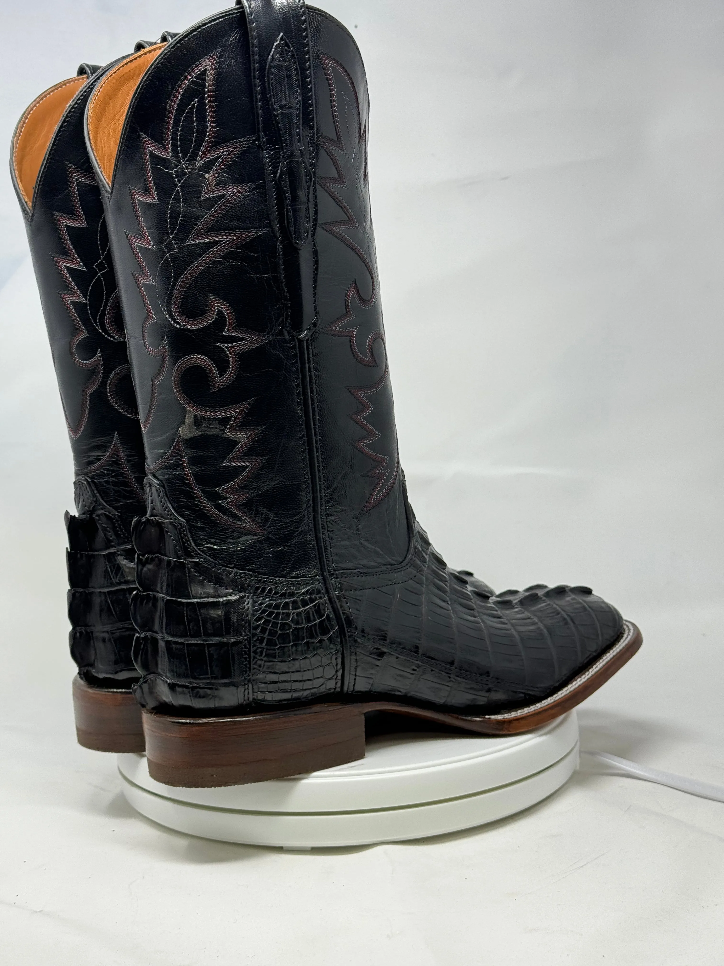 DJ2047 | Don Juan Boots Men's Caiman Tail Black H Toe P