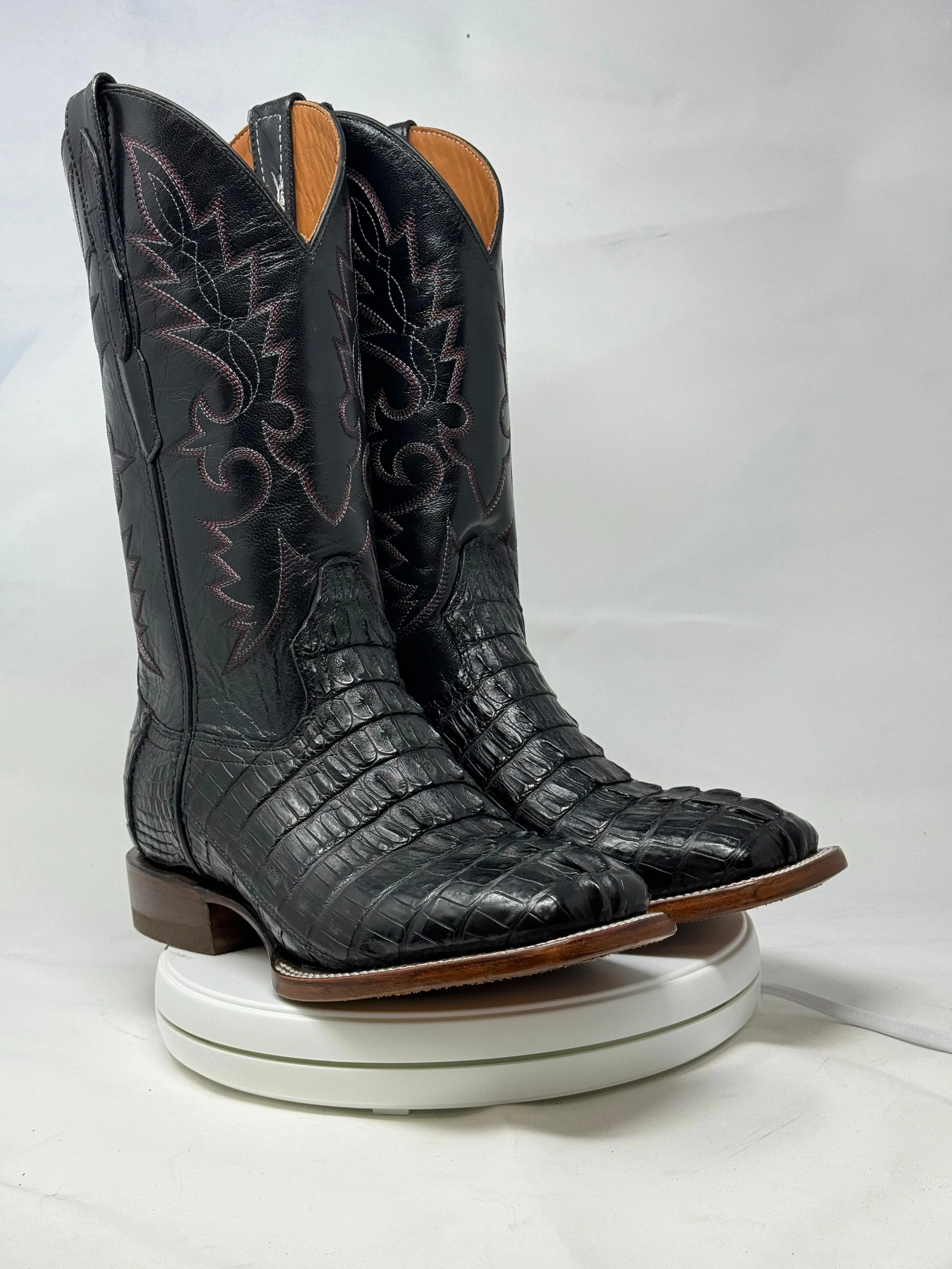 DJ2047 | Don Juan Boots Men's Caiman Tail Black H Toe P