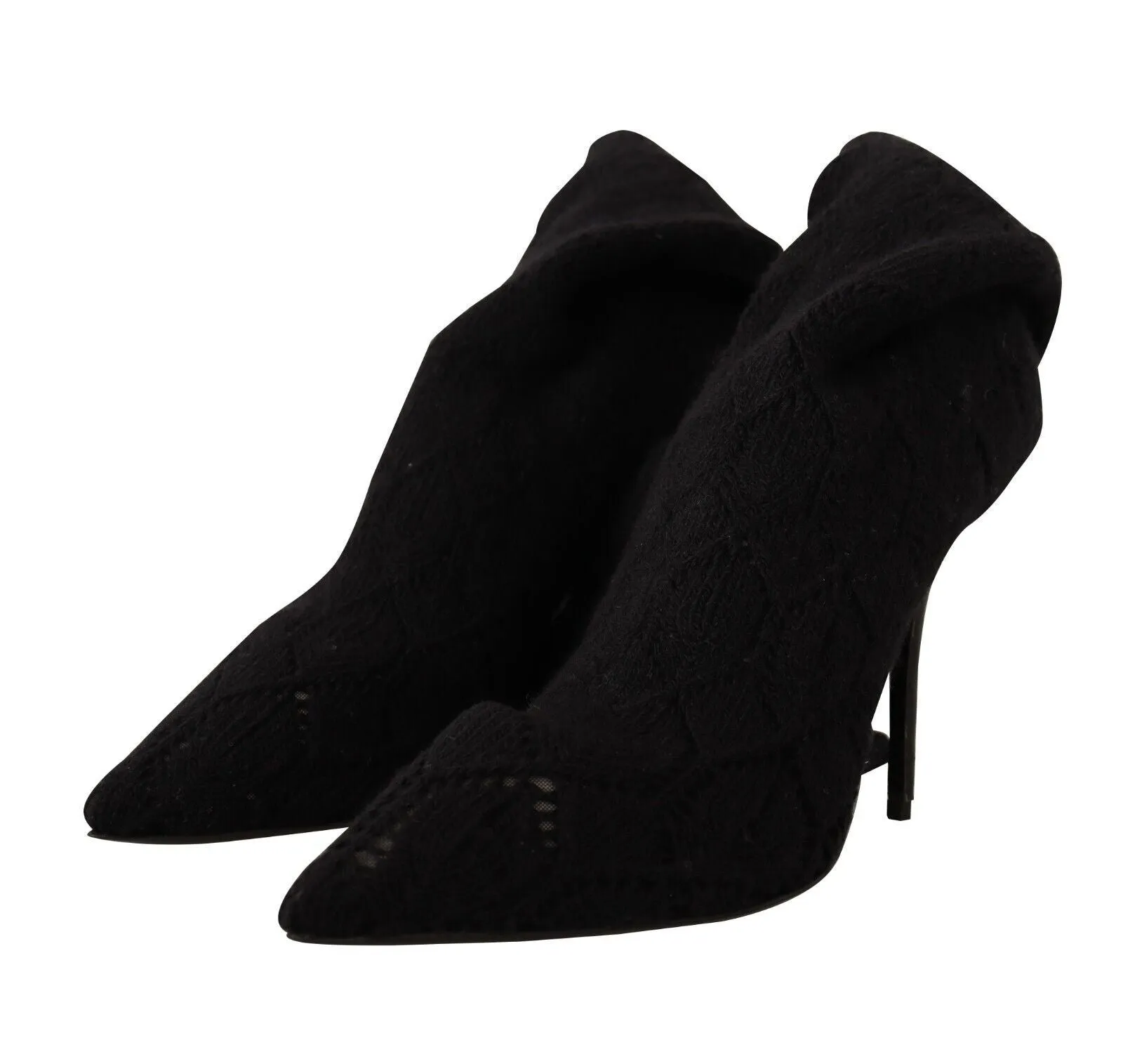 Dolce & Gabbana Black Elegant Stretch Socks Boots