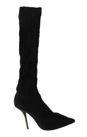 Dolce & Gabbana Black Elegant Stretch Socks Boots