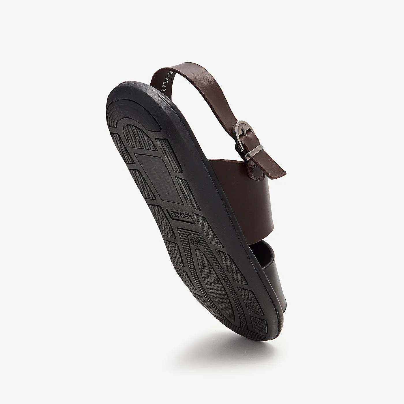 Double Strap Leather Sandal