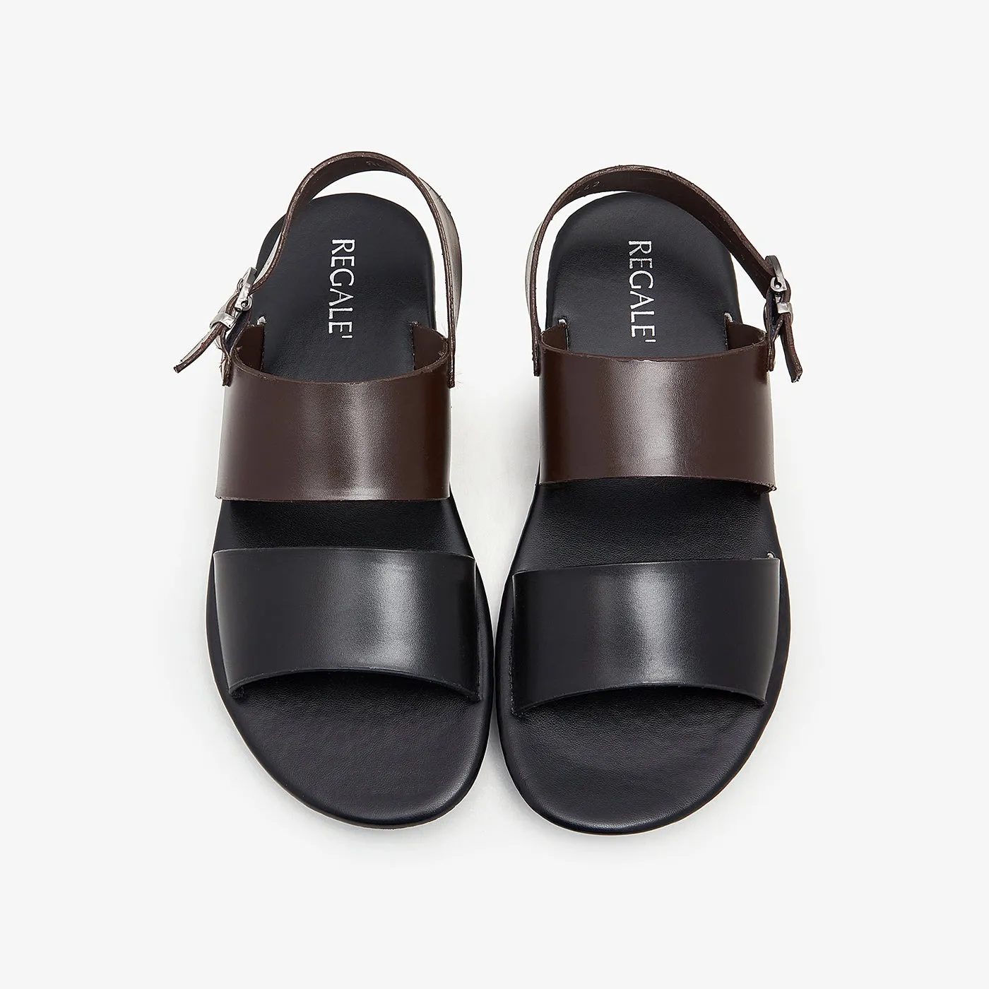 Double Strap Leather Sandal