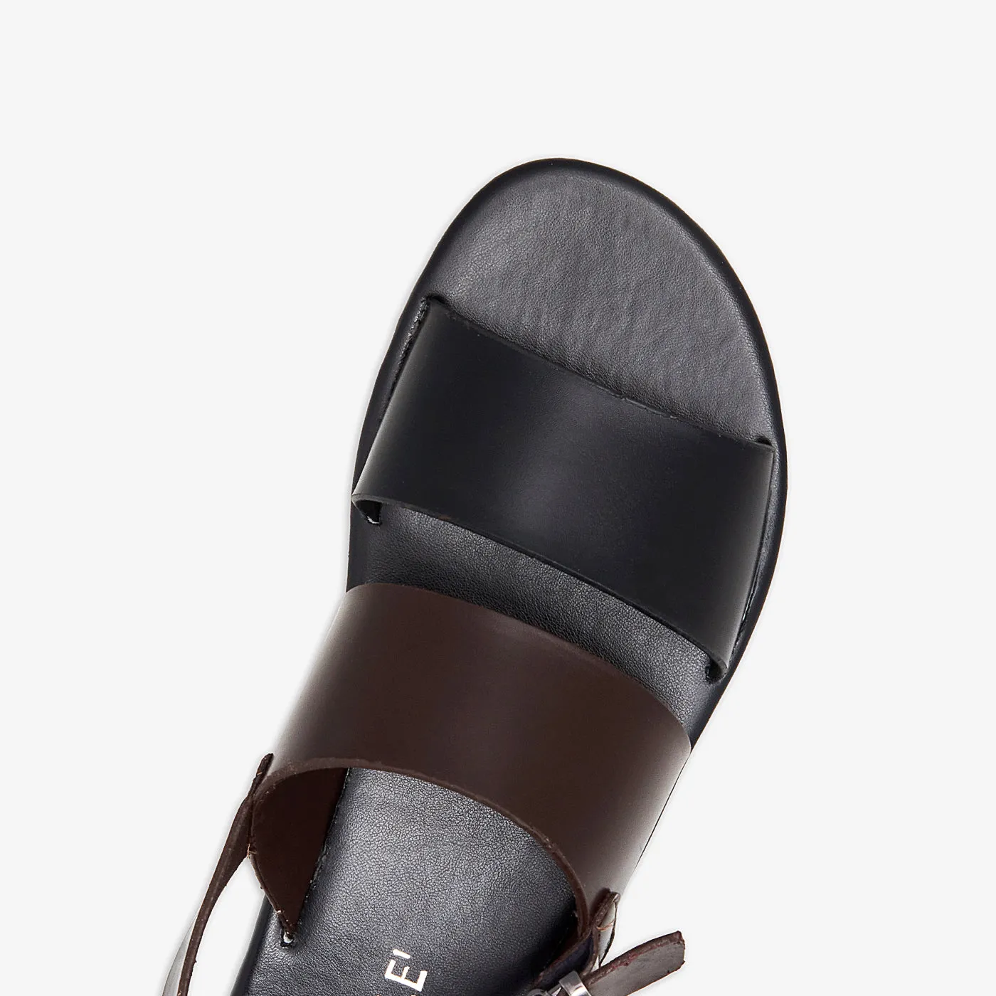 Double Strap Leather Sandal