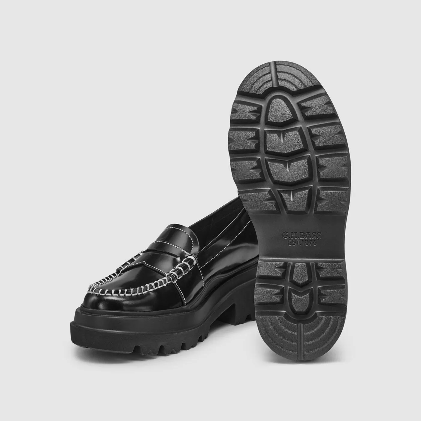 Ella Platform Loafers in Black