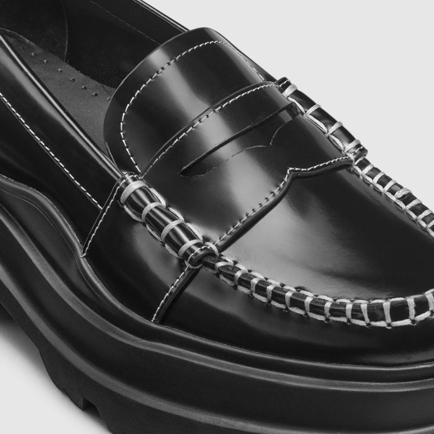 Ella Platform Loafers in Black