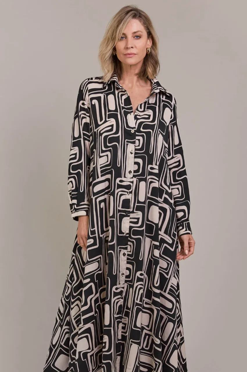 Elsie Shirt Dress - Geo