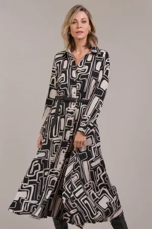 Elsie Shirt Dress - Geo