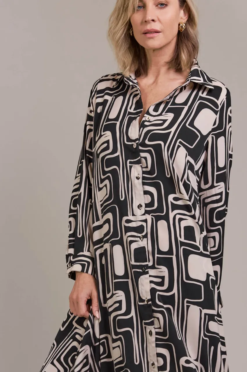 Elsie Shirt Dress - Geo