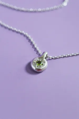 Fay Peridot Silver Pendant