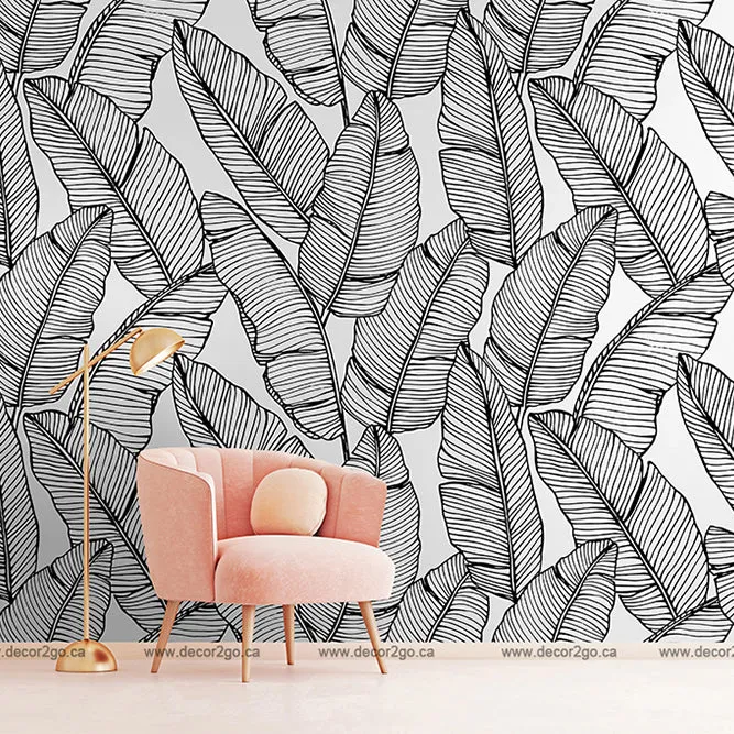Feather Silhouettes Wallpaper Mural