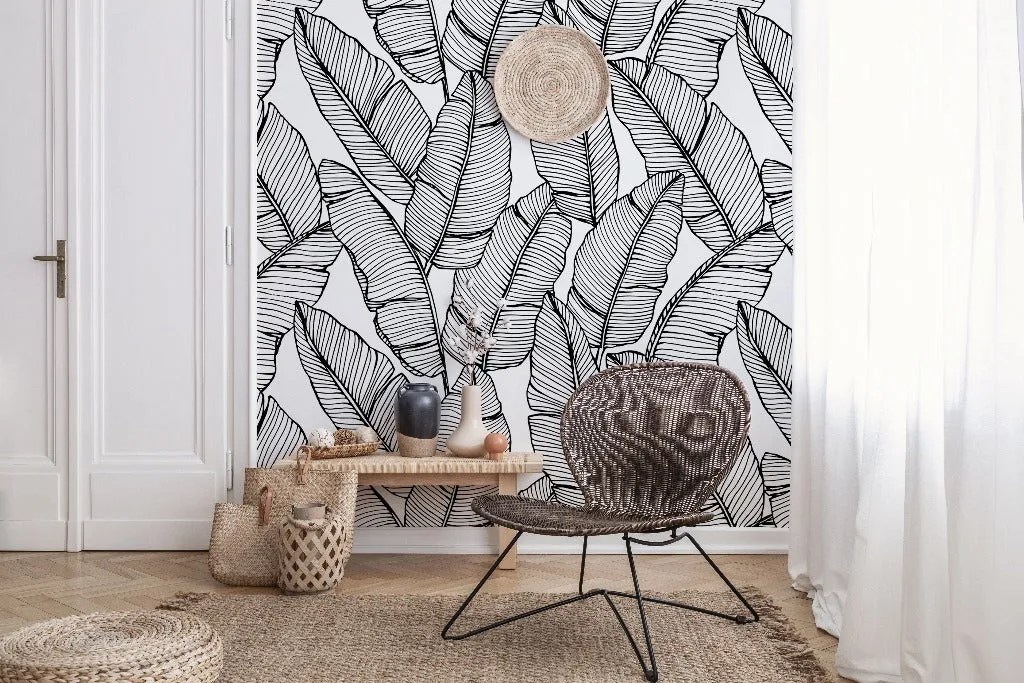 Feather Silhouettes Wallpaper Mural