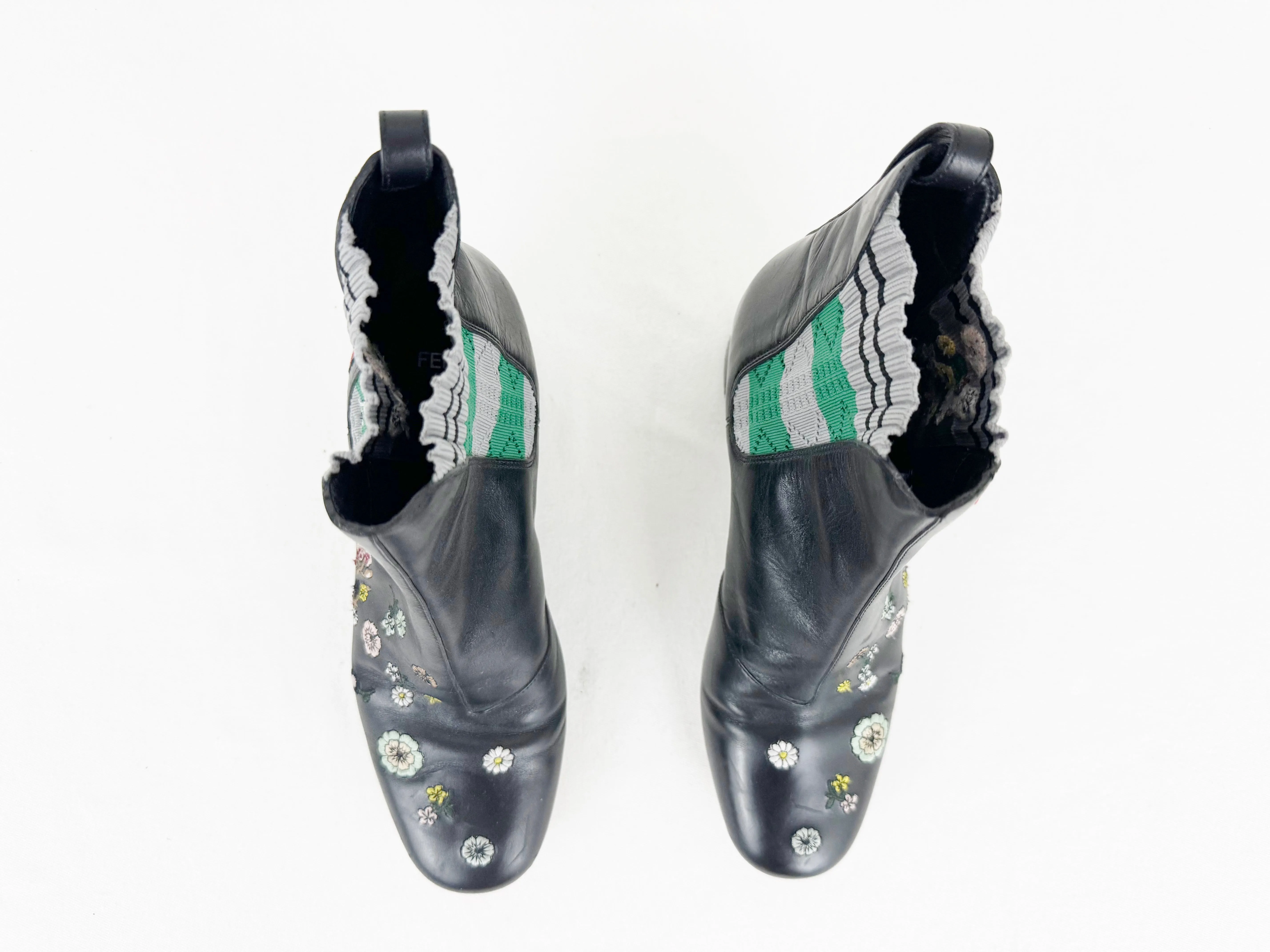 Fendi Floral Accent Boots Size 8
