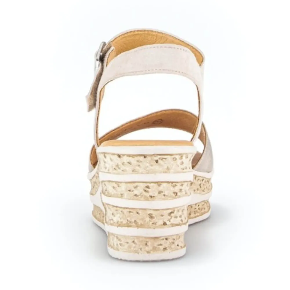 Gabor Twirl Wedge Sandal 64.651 Light Gold Pudder
