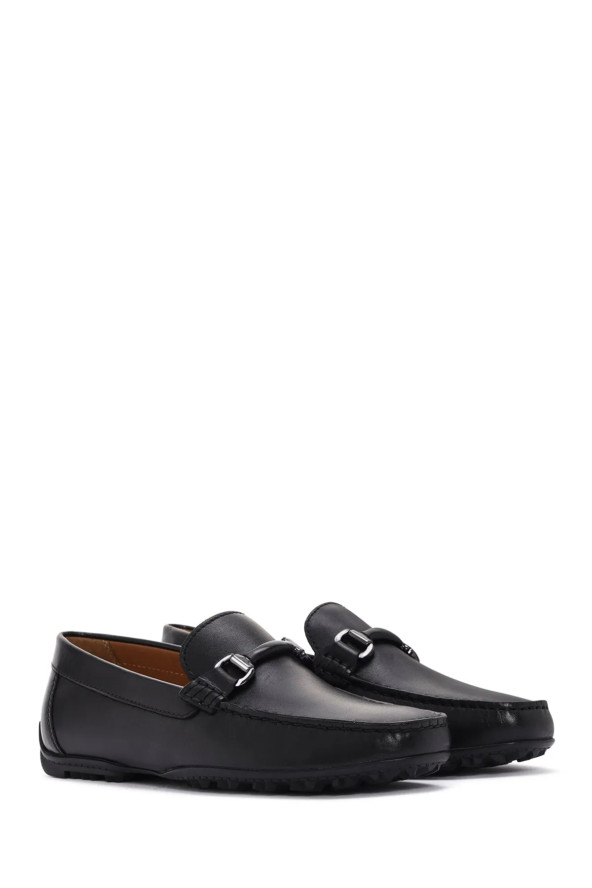 Geox Erkek Siyah Kosmopolis   Grip Deri Loafer