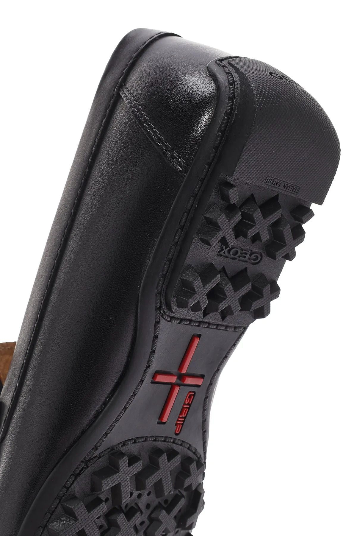 Geox Erkek Siyah Kosmopolis   Grip Deri Loafer