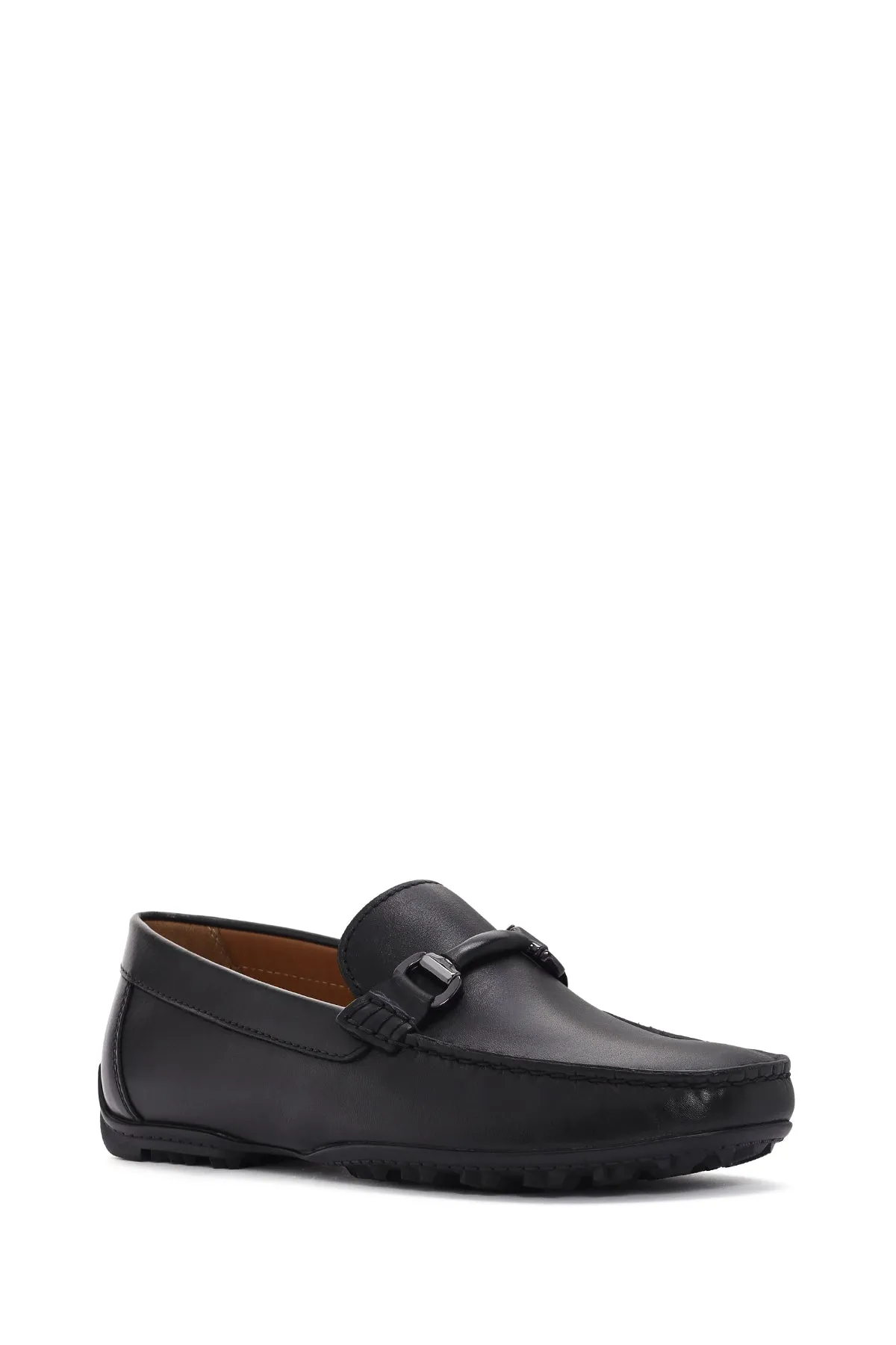 Geox Erkek Siyah Kosmopolis   Grip Deri Loafer