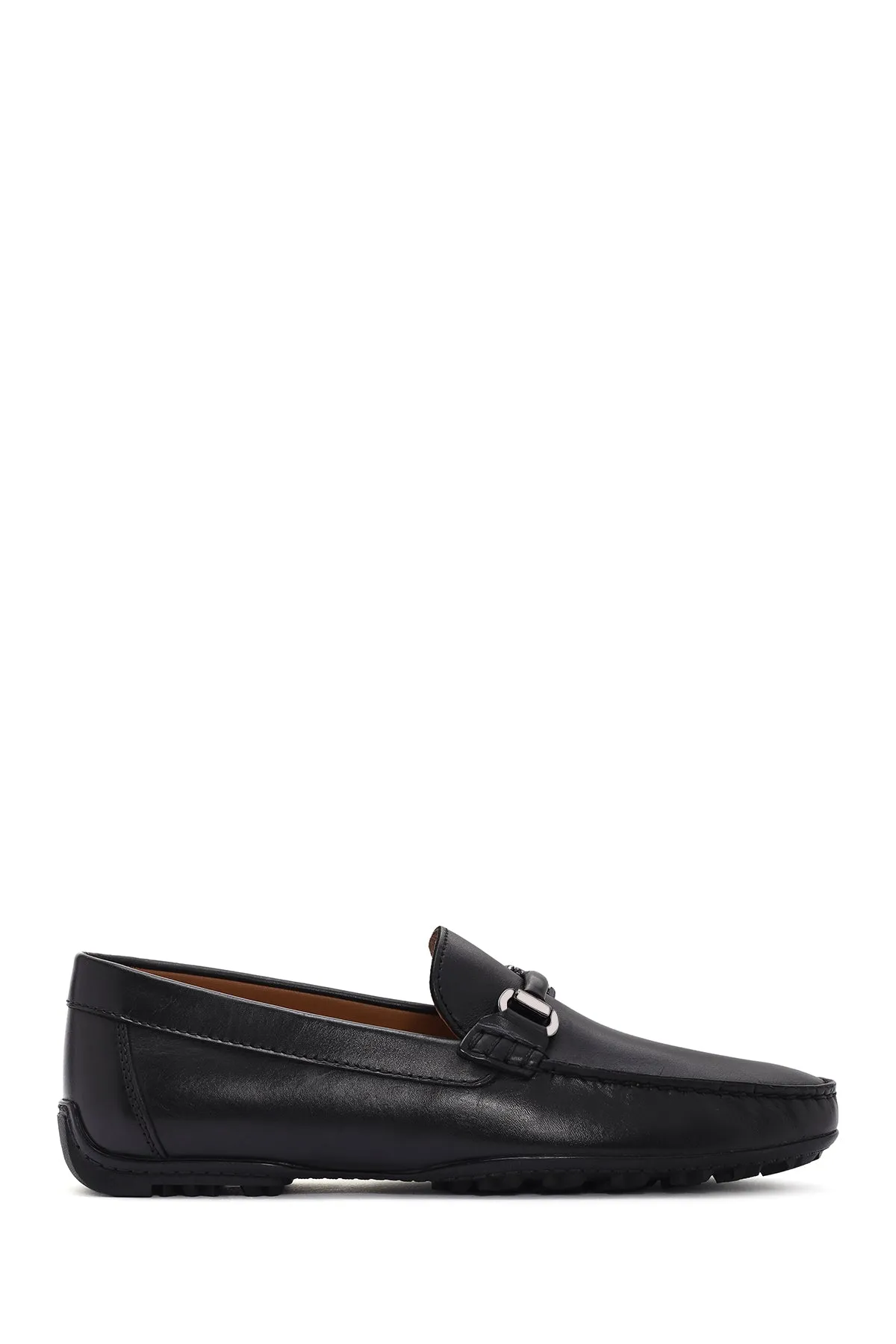Geox Erkek Siyah Kosmopolis   Grip Deri Loafer