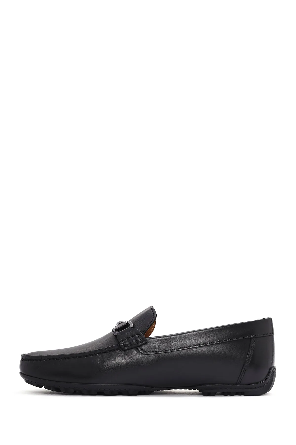 Geox Erkek Siyah Kosmopolis   Grip Deri Loafer