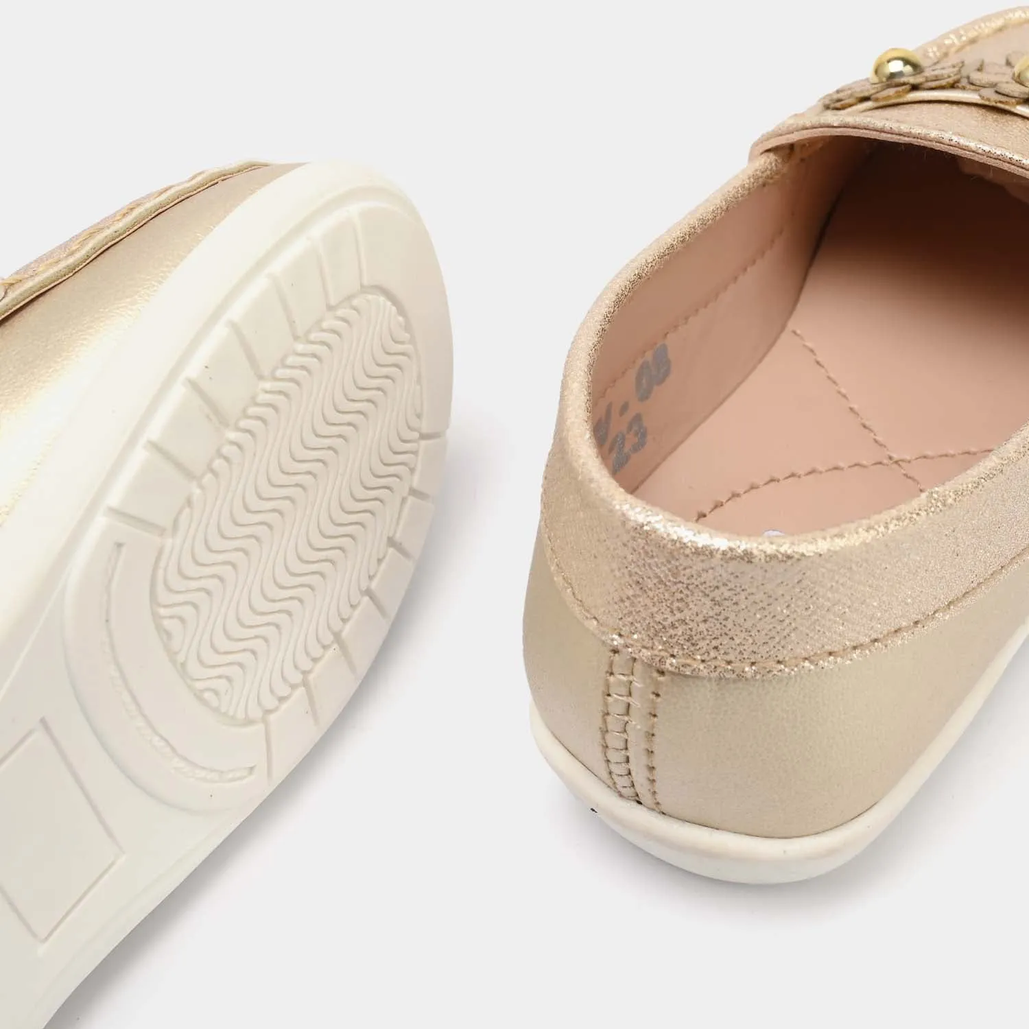 Girls Loafer JV-08-Golden