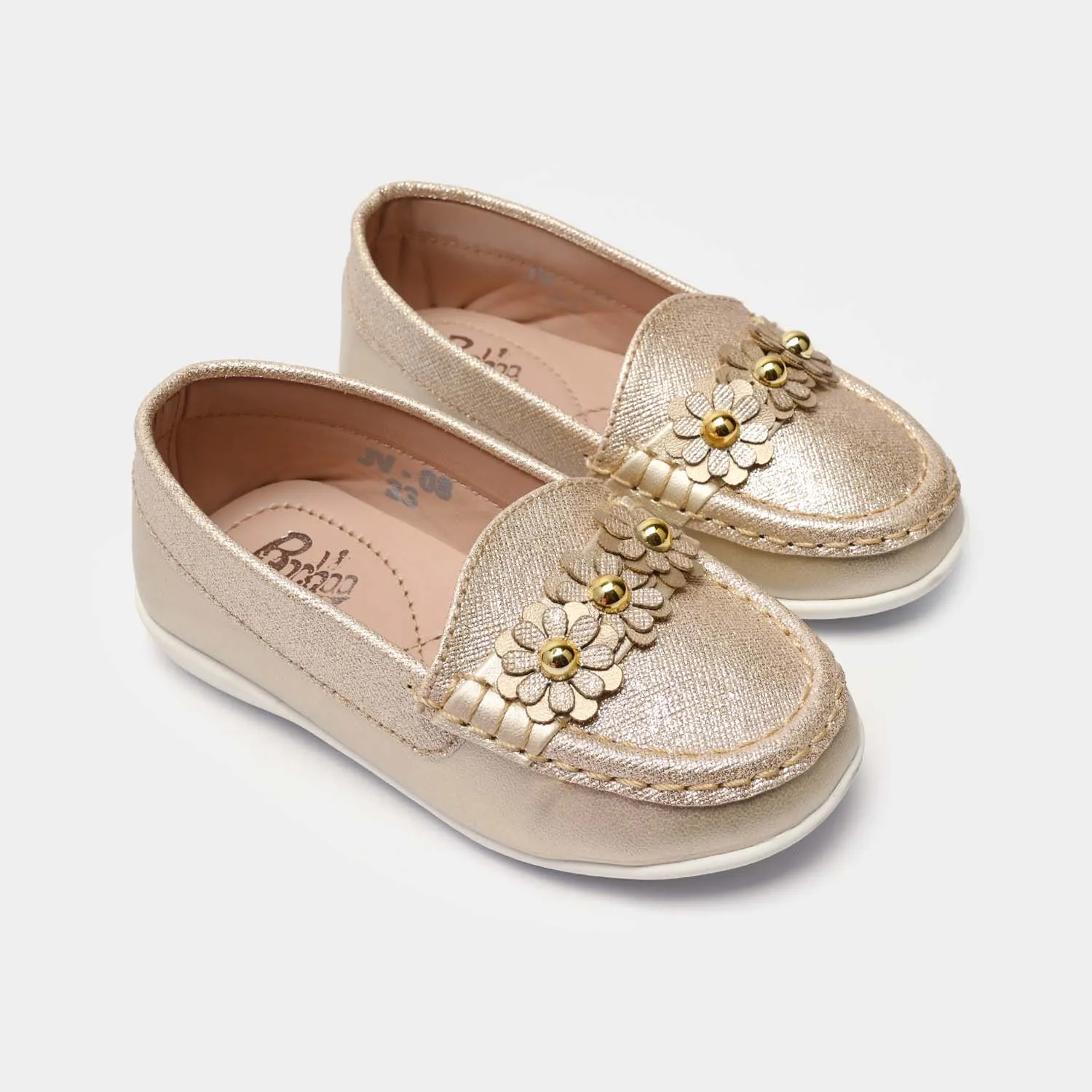 Girls Loafer JV-08-Golden