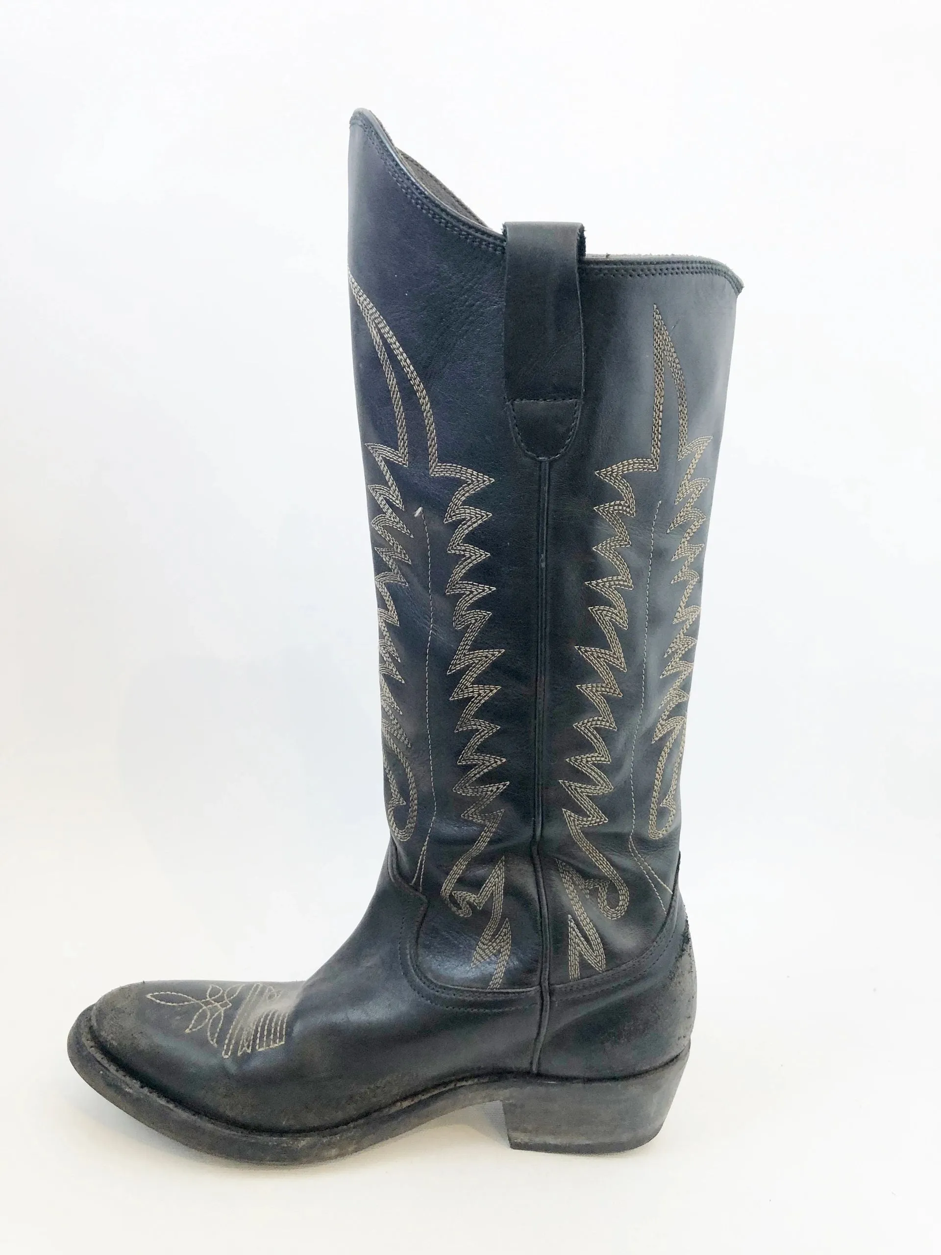 Golden Goose Distressed Western Boots Size 39 It (9 Us)