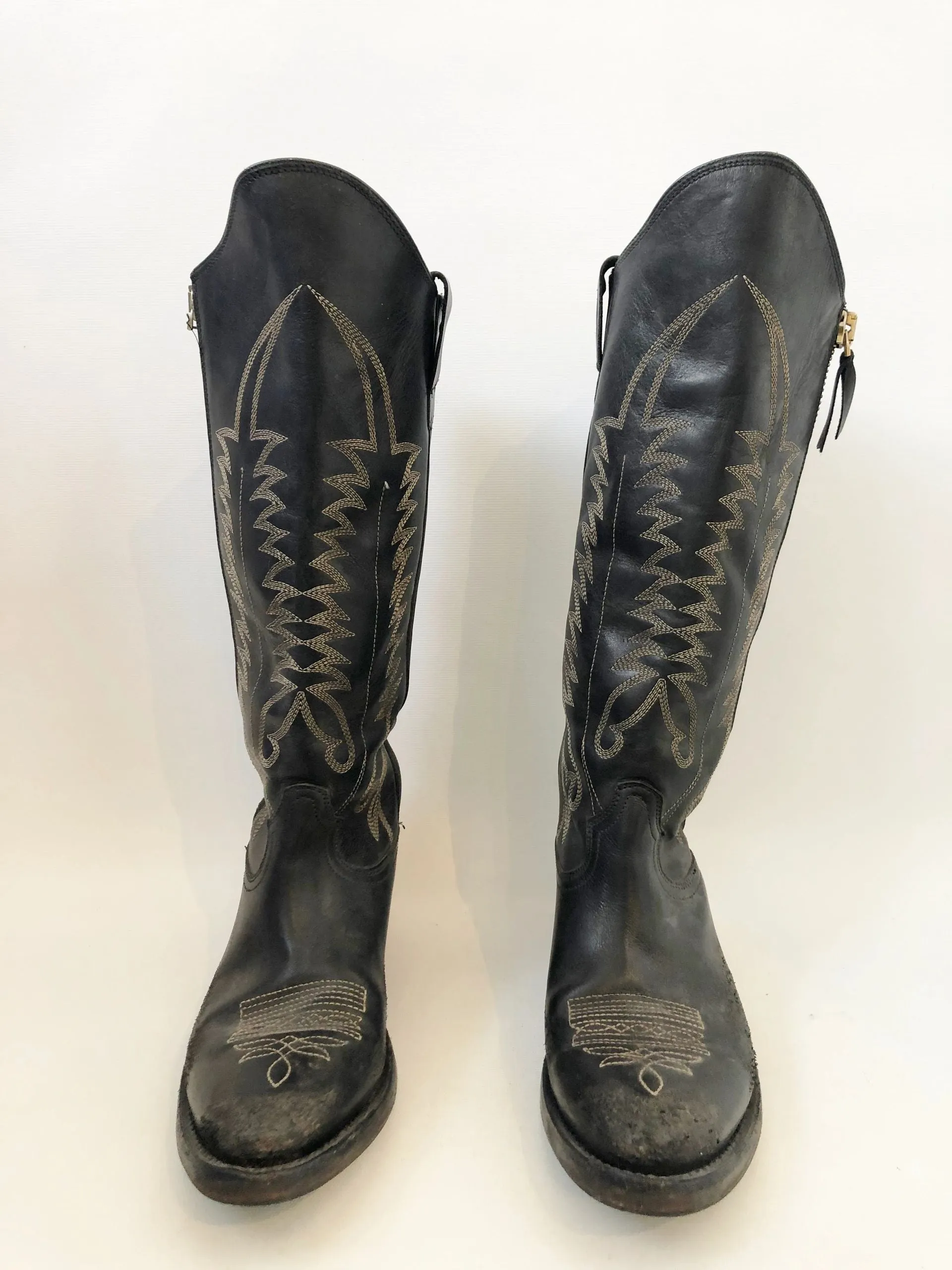 Golden Goose Distressed Western Boots Size 39 It (9 Us)