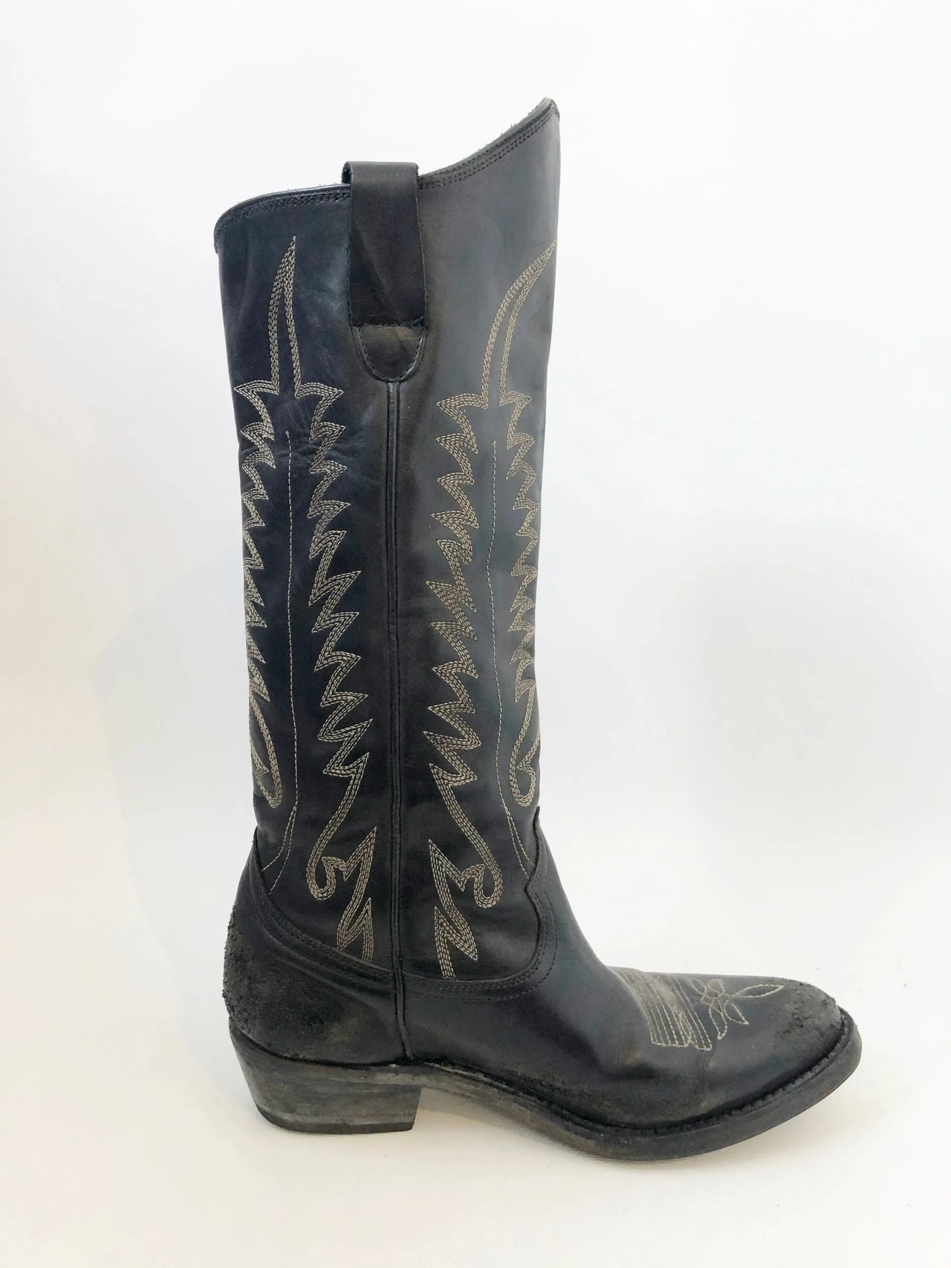 Golden Goose Distressed Western Boots Size 39 It (9 Us)