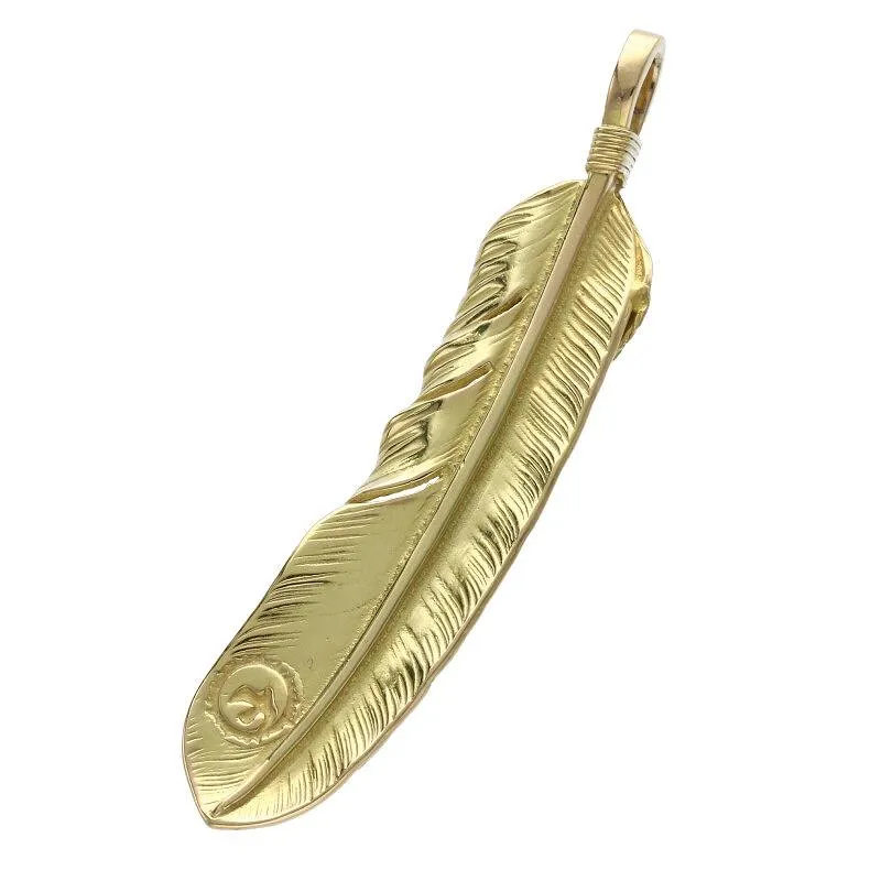 Goros Xl Turquoise Feather Gold Rope - Facing Left