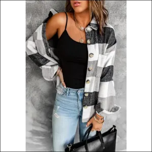 Grey Plaid Color Block Shacket: so Chic, It's ! 🤩 Needful Things