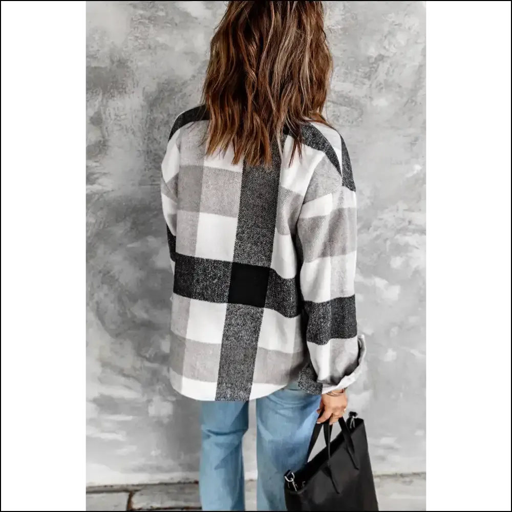 Grey Plaid Color Block Shacket: so Chic, It's ! 🤩 Needful Things