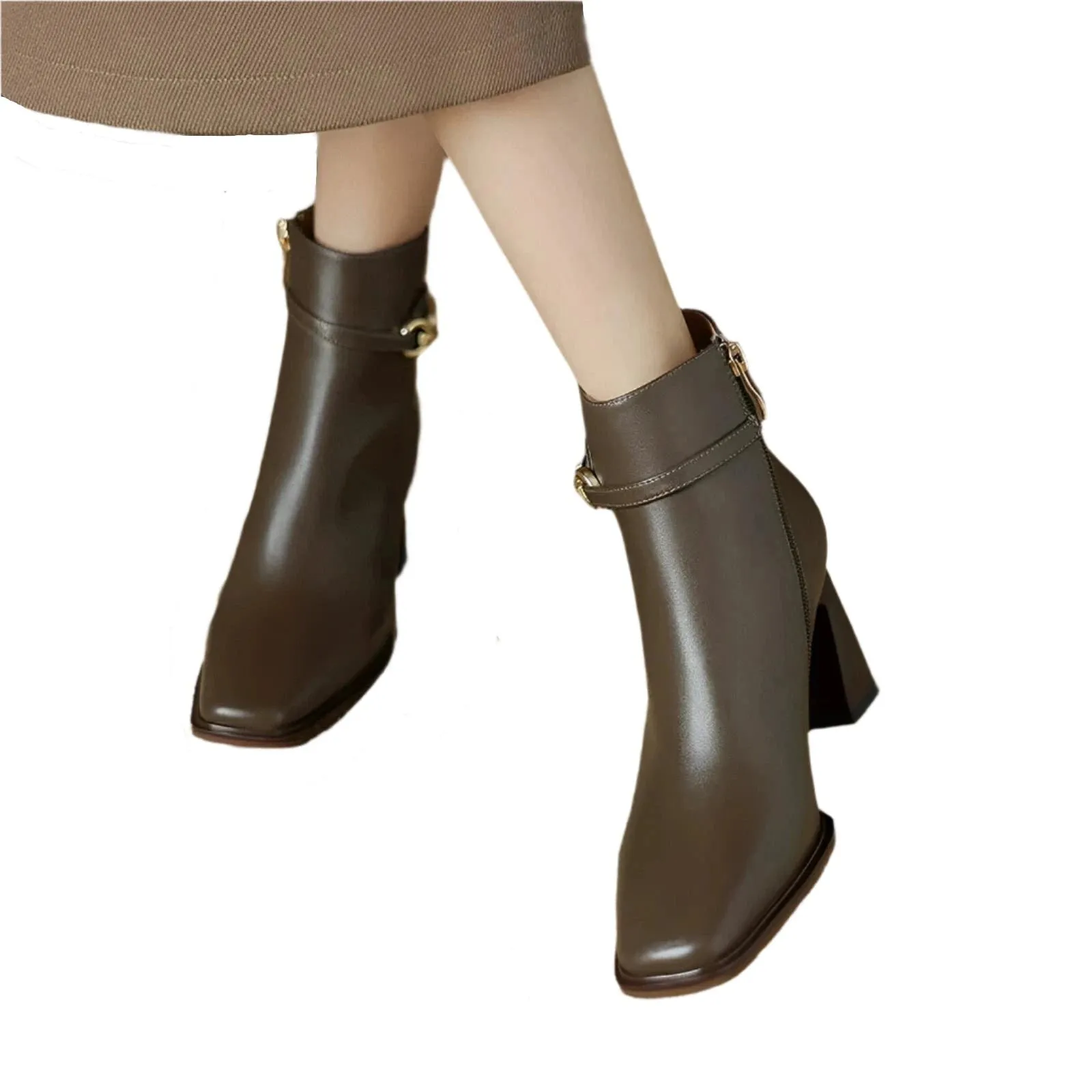 Gwen Leather Ankle Boots