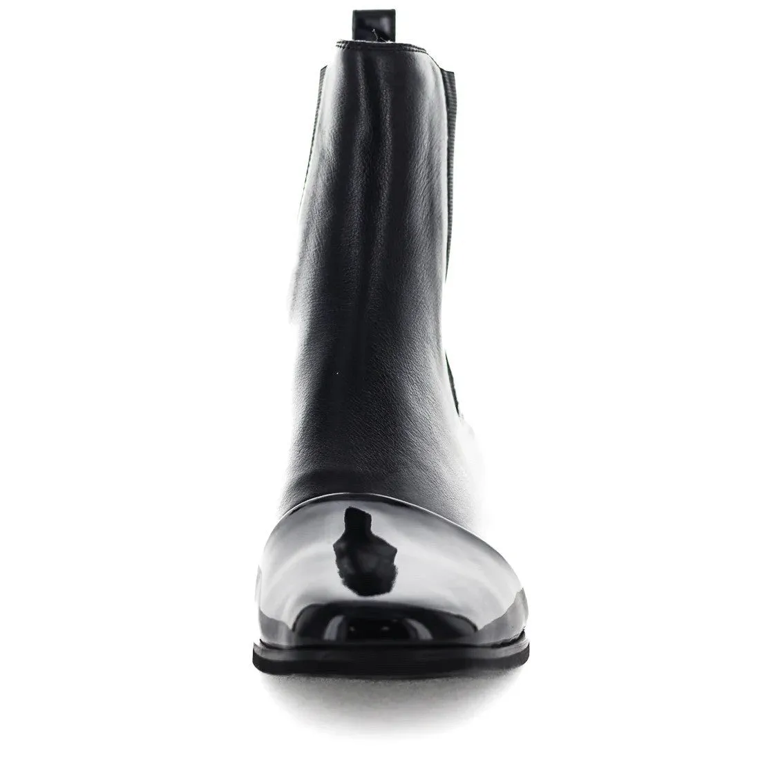 HETTI LEATHER BOOT || BLACK/PATENT