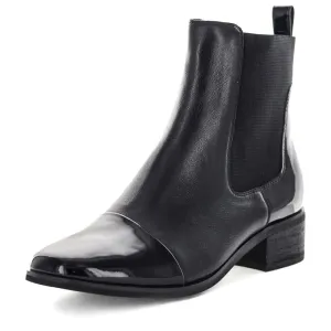 HETTI LEATHER BOOT || BLACK/PATENT