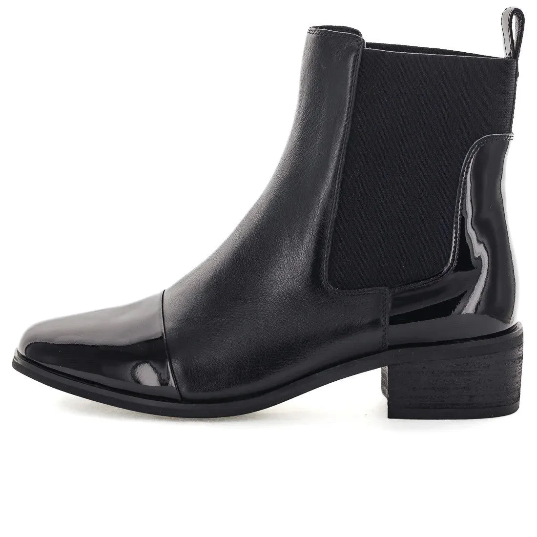 HETTI LEATHER BOOT || BLACK/PATENT