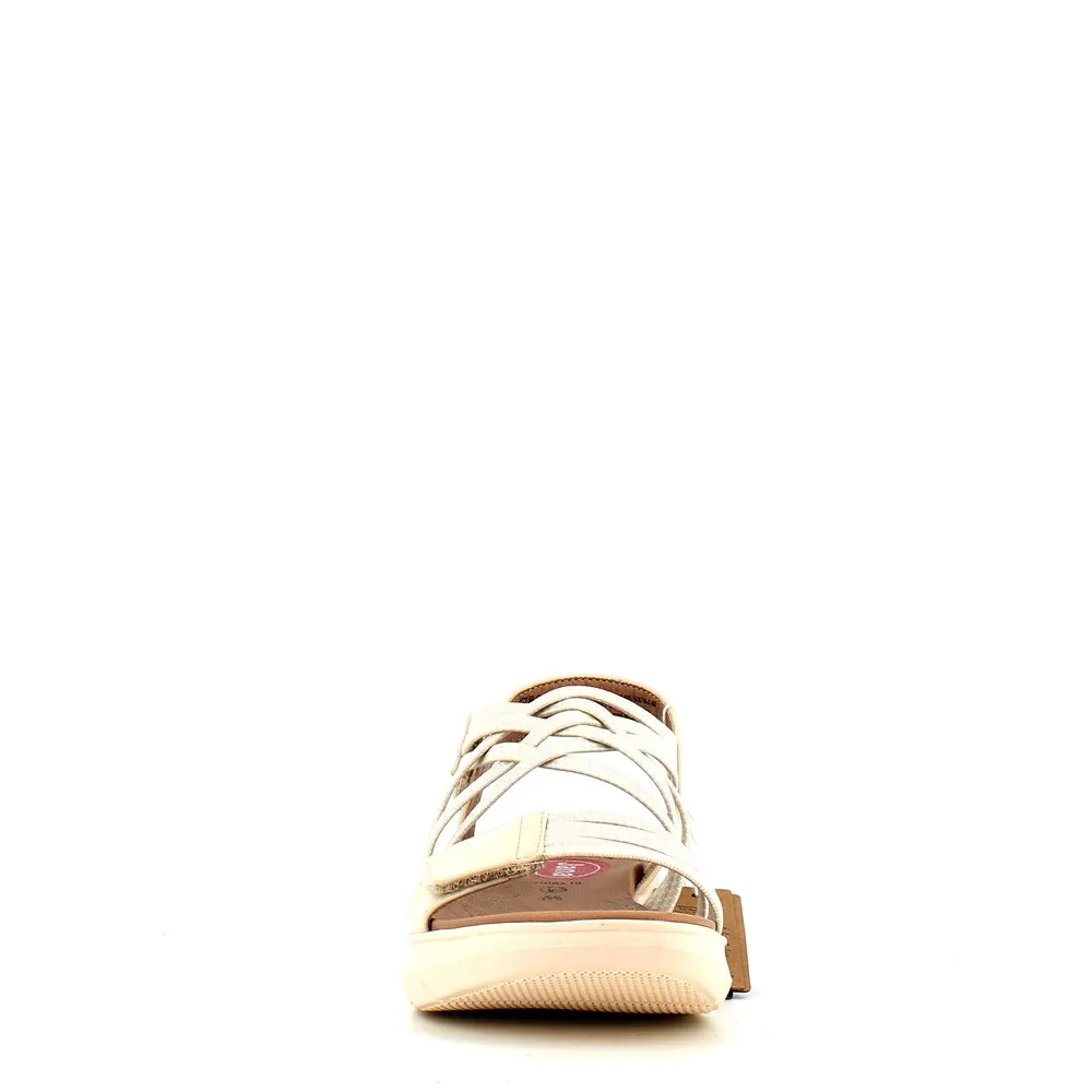 Jana Strappy Velcro Sandal Beige