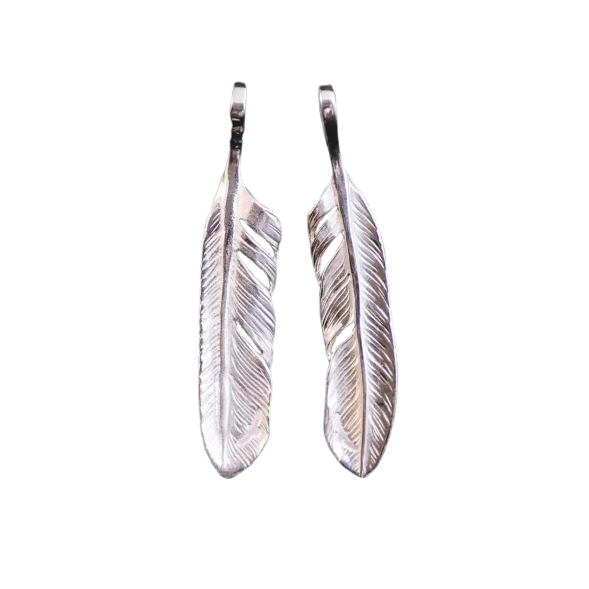 Ken Kikuchi Silver Feather Pendant F-23/F-24